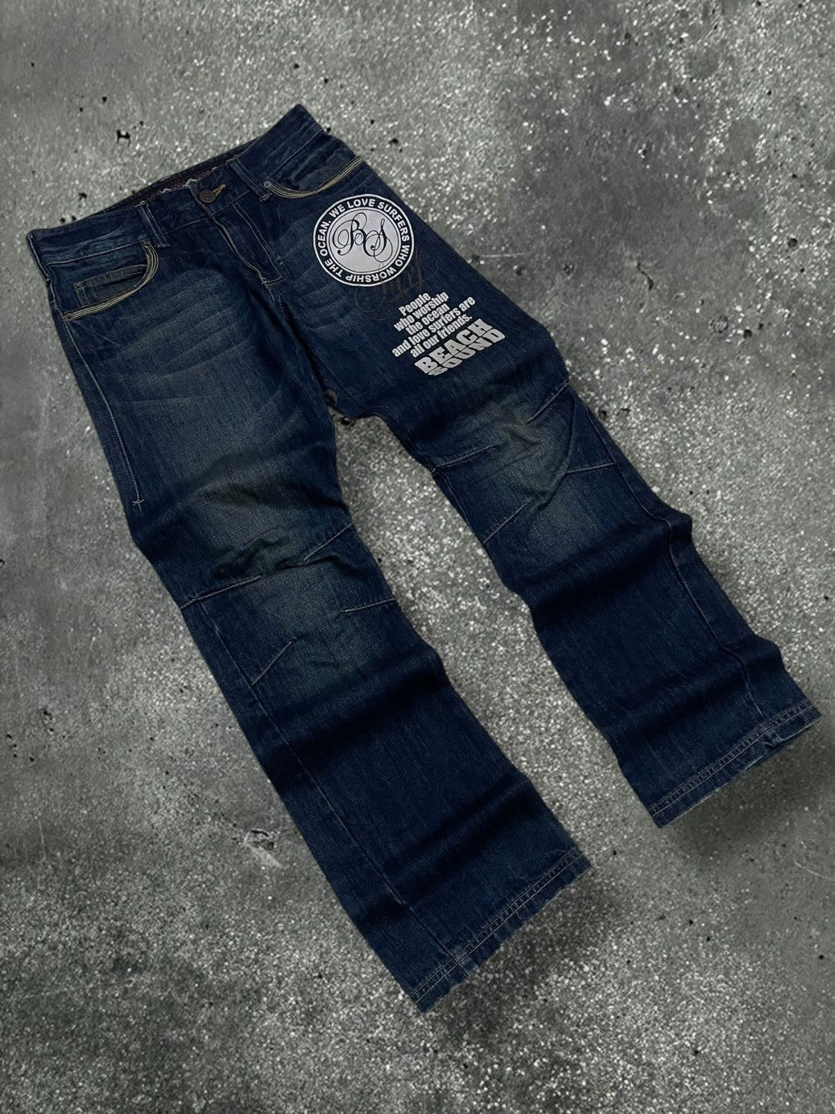 Hysteric Glamour Vintage Japan 90s Beach Sound Nature & Blue Print Denim Size US 30 / EU 46 - 2 Thumbnail