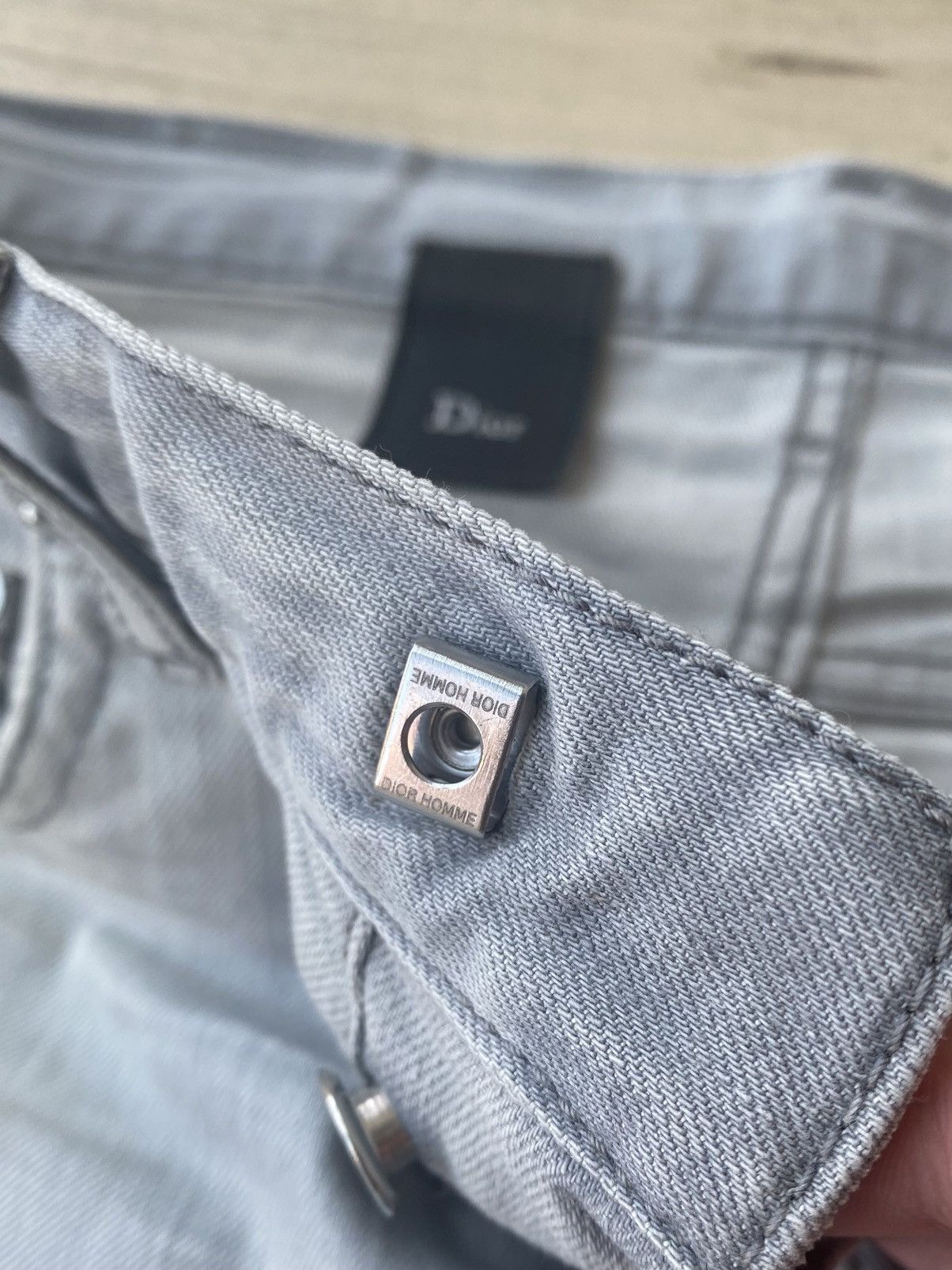 Dior SS06 Dior Homme by Hedi Slimane Grey “Damage” Wash Denim Size US 30 / EU 46 - 10 Thumbnail