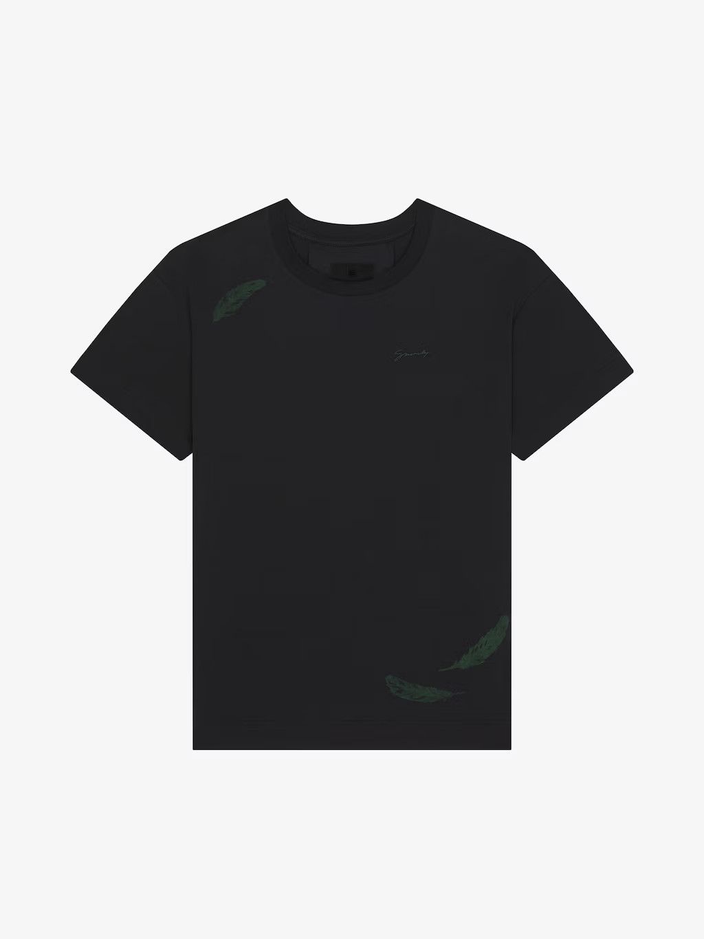 o1w1db10325 Standrad Short Slaave Base in Black/ Green