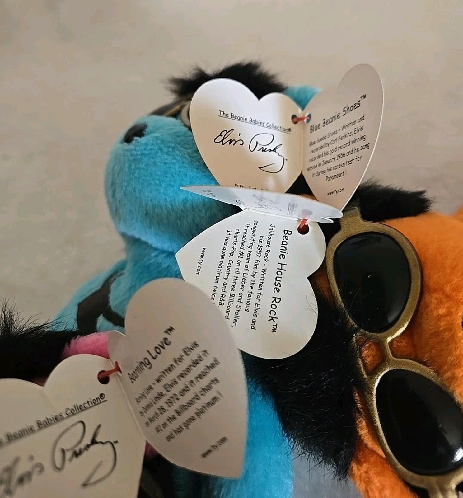 Other TY Beanie Babies - Lot of 3 Orig. BEANIE Elvis Bears 8.5 in Size ONE SIZE - 8 Thumbnail