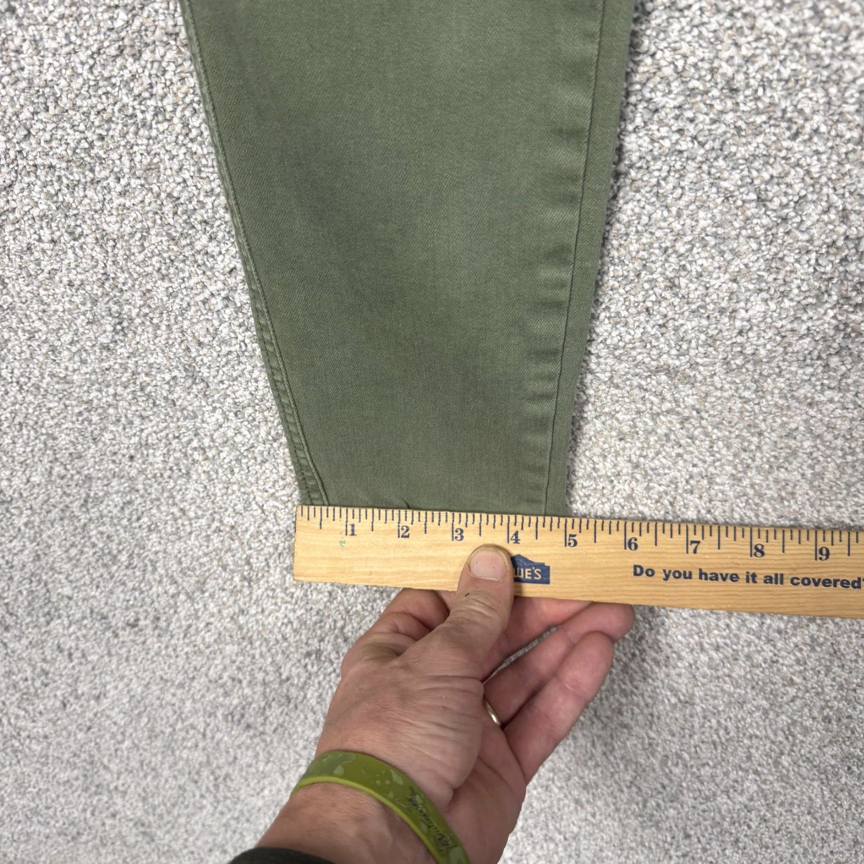 American Eagle Outfitters American Eagle Jeans Womens 8 Green Mid Rise Skinny 29x27 Next Level Stretch Size 30" / US 8 / IT 44 - 3 Thumbnail