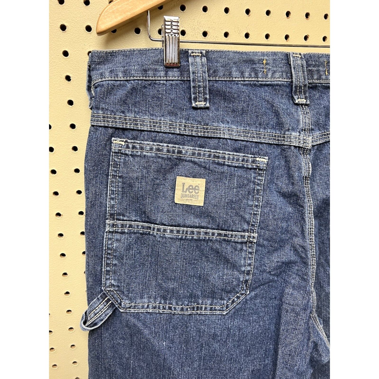 Lee VINTAGE Lee Dungarees Jeans Mens 36X34 Carpenter PAINTER Distressed Skater Relaxed Denim Jeans Men Shoes? Size US 36 / EU 52 - 4 Thumbnail