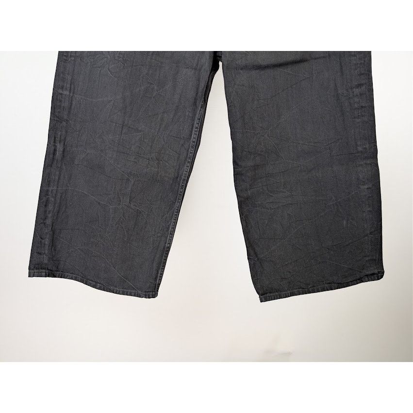 Balenciaga o1rshd1 Low Crotch Light Japanese Denim Pants in Black Size US 30 / EU 46 - 4 Thumbnail