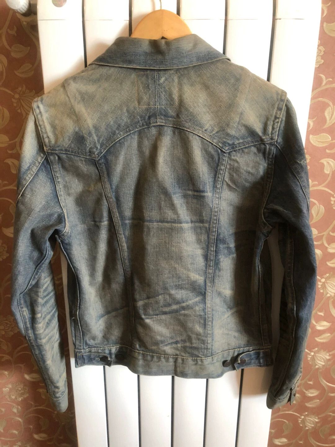 RRL Ralph Lauren RRL Yellow Mud Wash Stiff Denim Jacket No Patches USA S Size US S / EU 44-46 / 1 - 6 Thumbnail