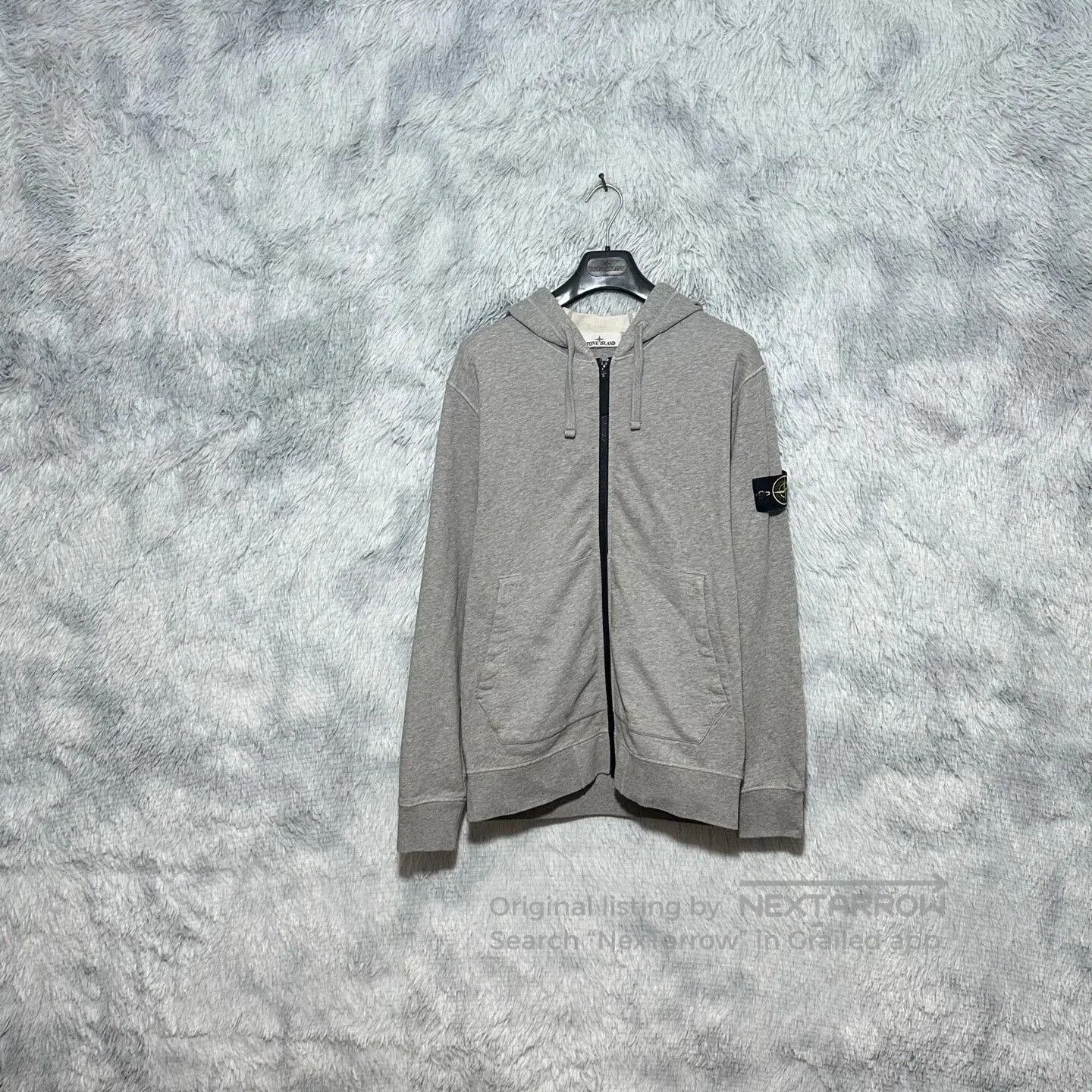 stone island gray zip-up hoodie XL. Sweatshirts Hoodies