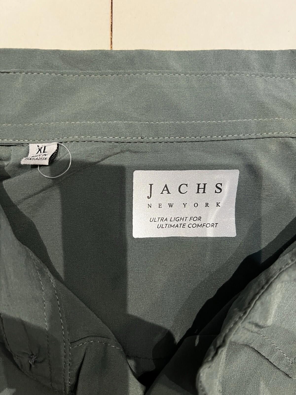 Other Jachs New York Men's Shirt Button Up Short Sleeve Green XXL Size US XL / EU 56 / 4 - 2 Thumbnail