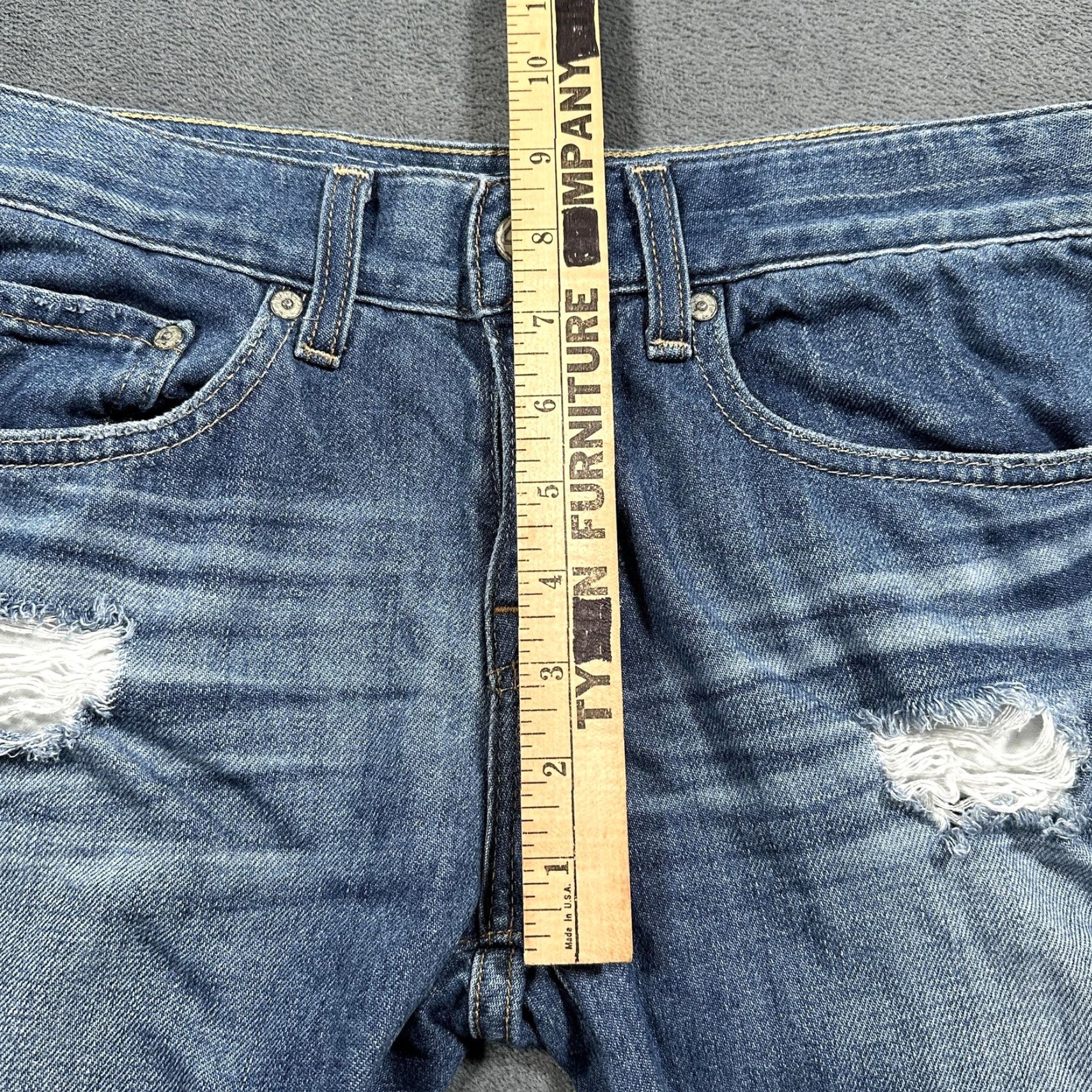 Vintage VINTAGE AG Adriano Goldschmied Jeans Women’s Boyfriend Crop 25 Blue Distressed Denim USA Size 42" / US 20 - 6 Thumbnail