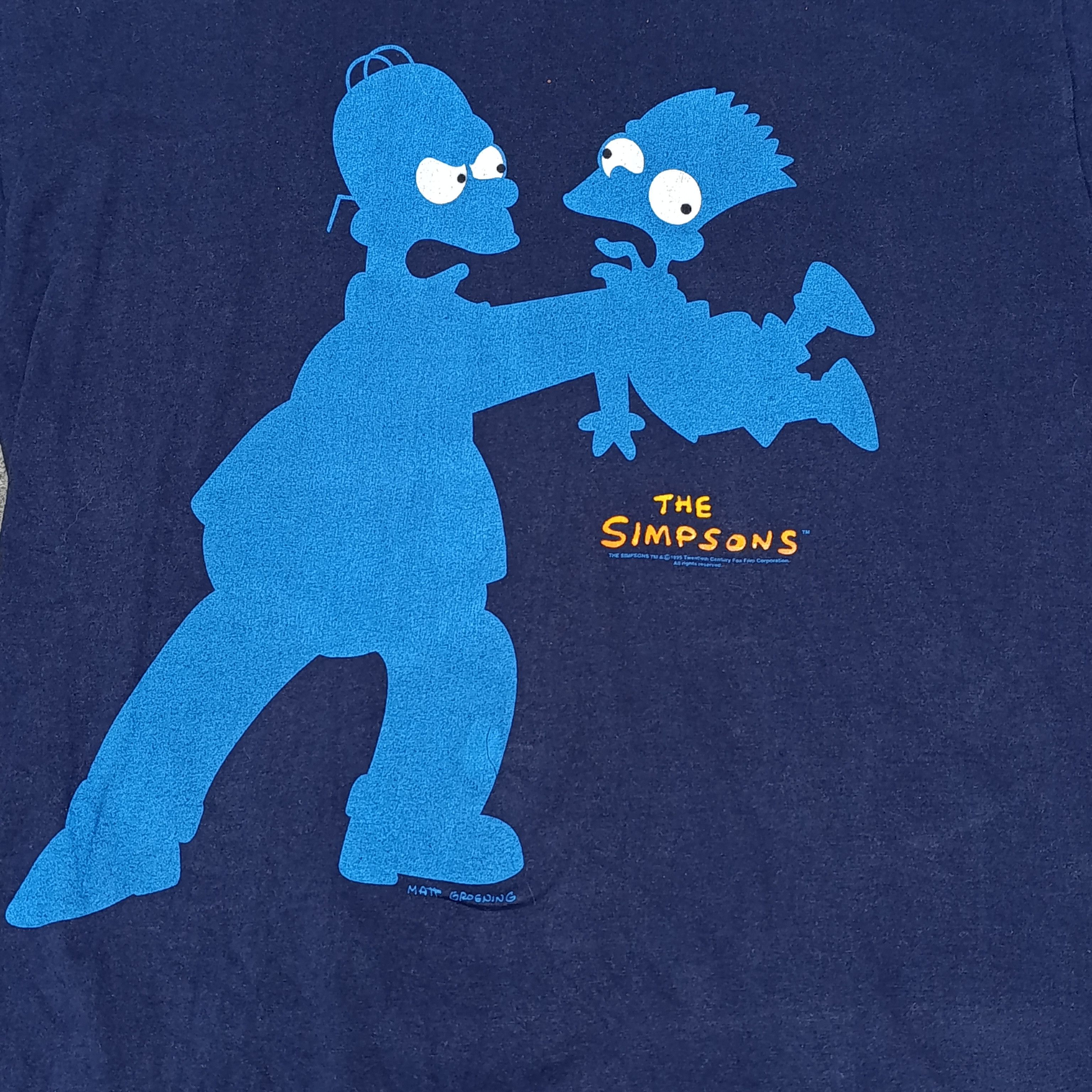 The Simpsons × Vintage VINTAGE 1995 ADULT THE SIMPSONS HOMER AND BART CARTOON Size US L / EU 52-54 / 3 - 2 Thumbnail