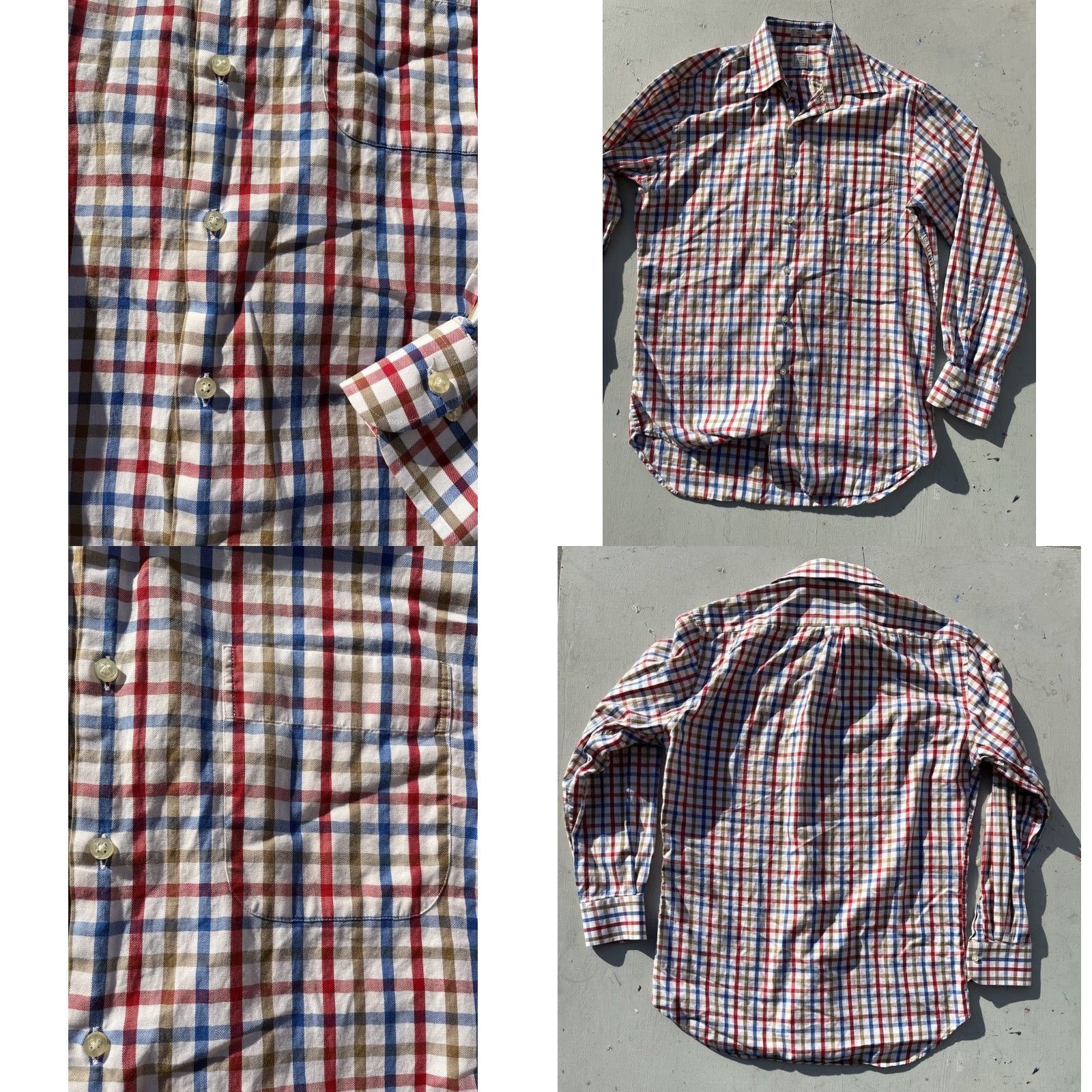 Peter Millar Peter Millar Multicolor Striped Button-Down Shirt M Cotton Classic Mens Regular Shirt Size US M / EU 48-50 / 2 - 8 Thumbnail