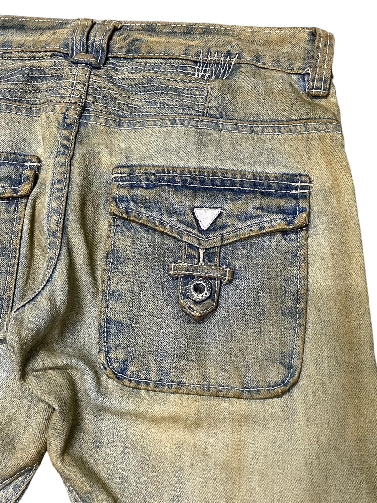 45rpm × Kapital R By 45rpm Asymmetry Muddy Curved Leg Stacked Jeans Size US 30 / EU 46 - 13 Thumbnail