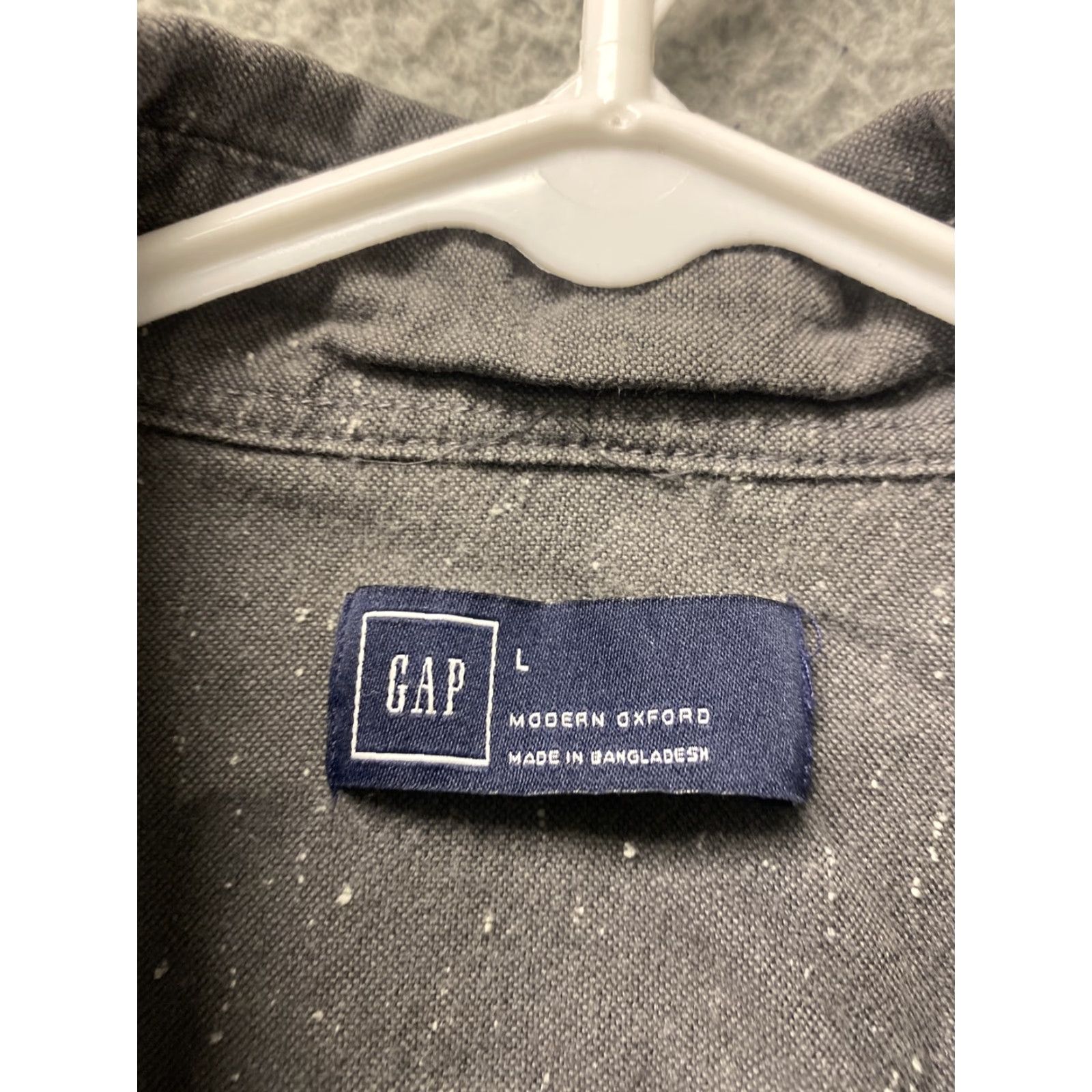 Gap GAP Shirt Mens Large Grey Knit Casual Button Long Sleeve / 102-32 Size US L / EU 52-54 / 3 - 5 Thumbnail