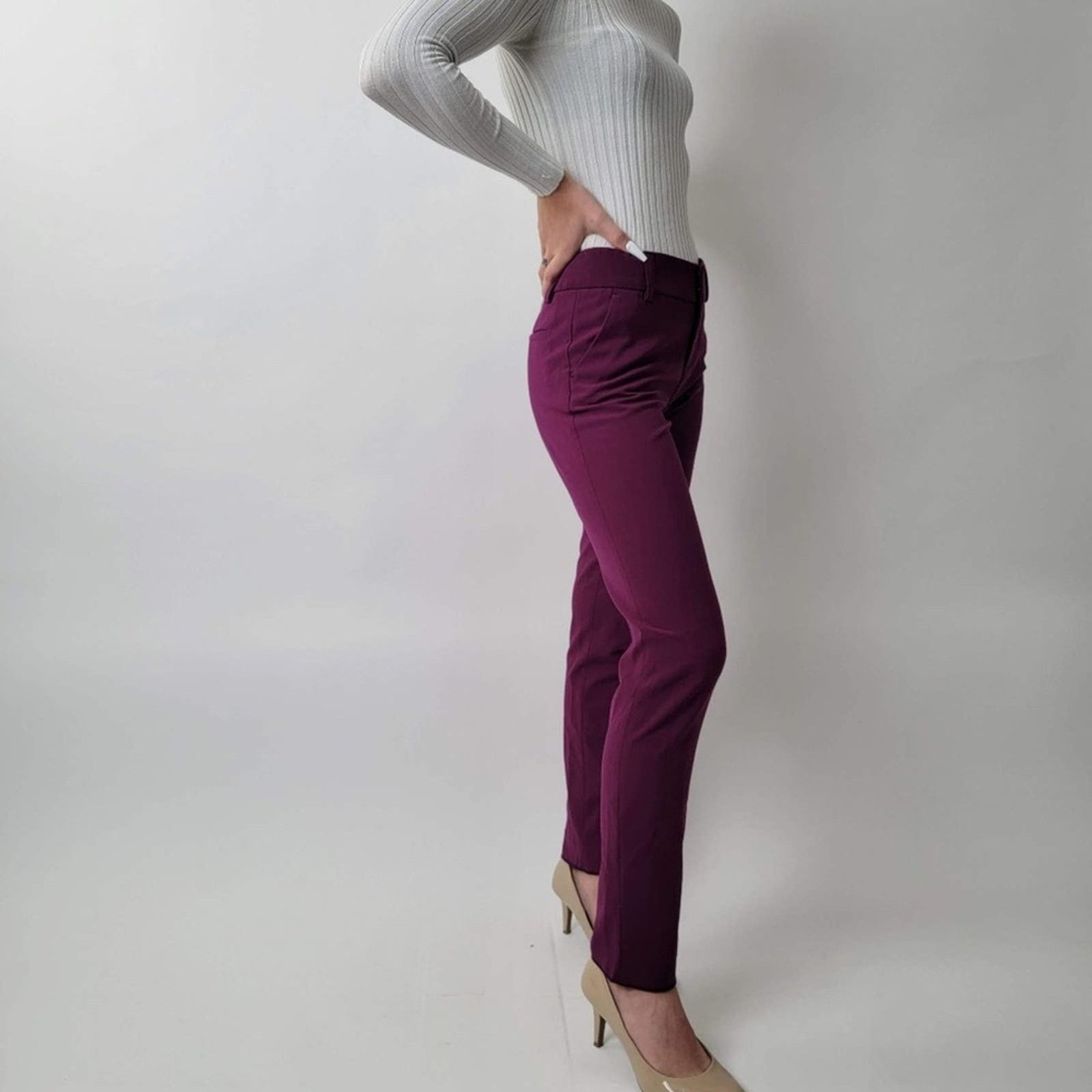 Alice + Olivia Alice + Olivia Burgundy Pants Size 26" / US 2 / IT 38 - 11 Thumbnail