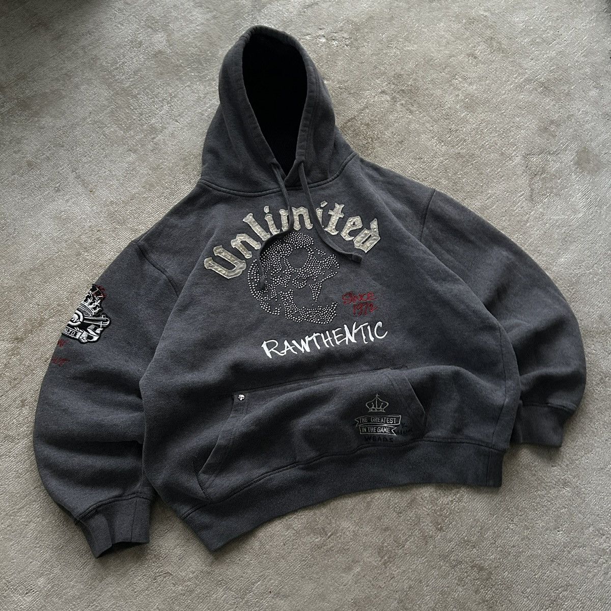 Ecko Unltd. Rare Ecko Unltd Rawthentic Rhinestone Hoodie Size US M / EU 48-50 / 2 - 1 Thumbnail