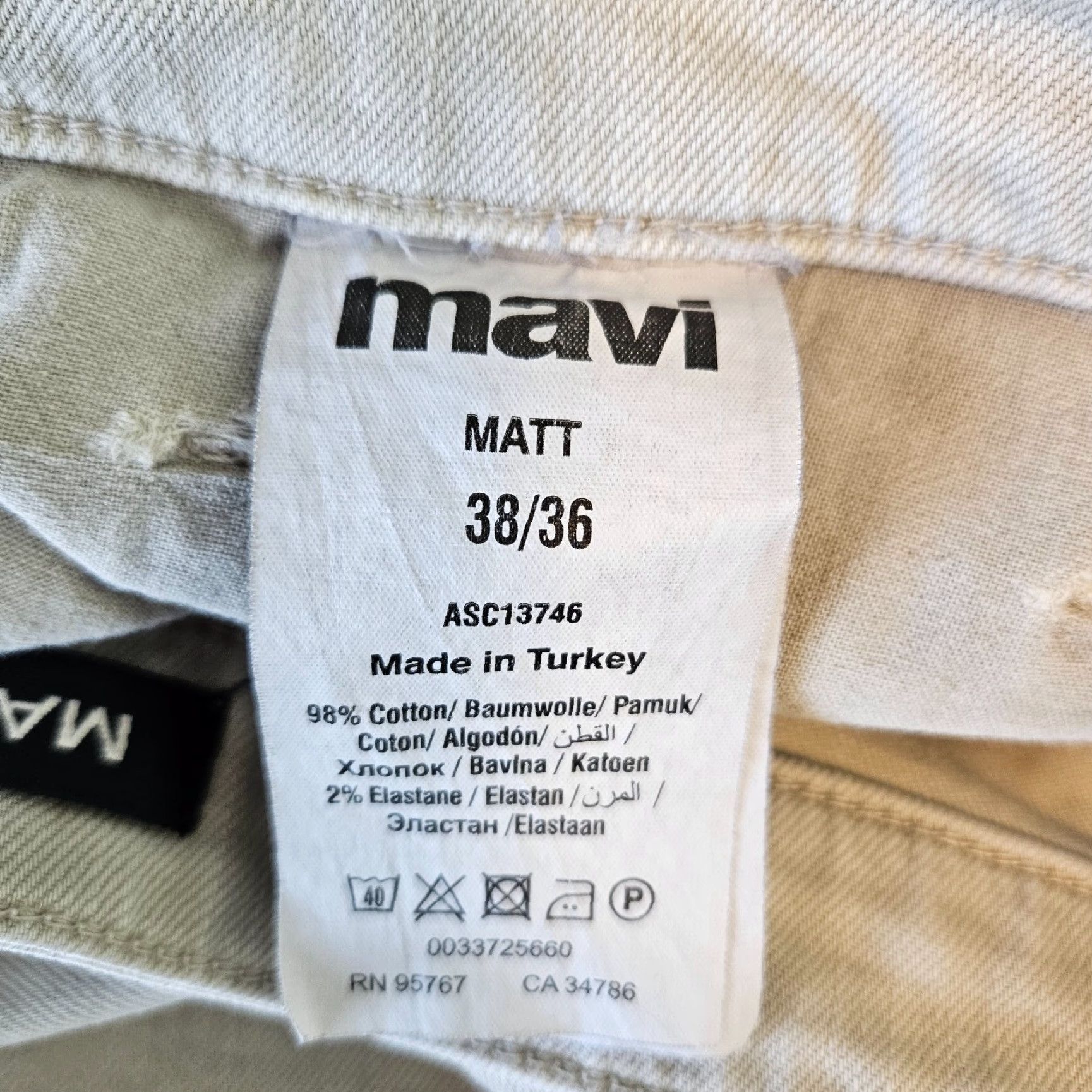 Mavi Mavi Mens Matt Relaxed Straight Leg Jeans Sz 38 Gray Cotton Blend Jeans Mens 38 Gray Straight 33in Size US 38 / EU 54 - 6 Thumbnail