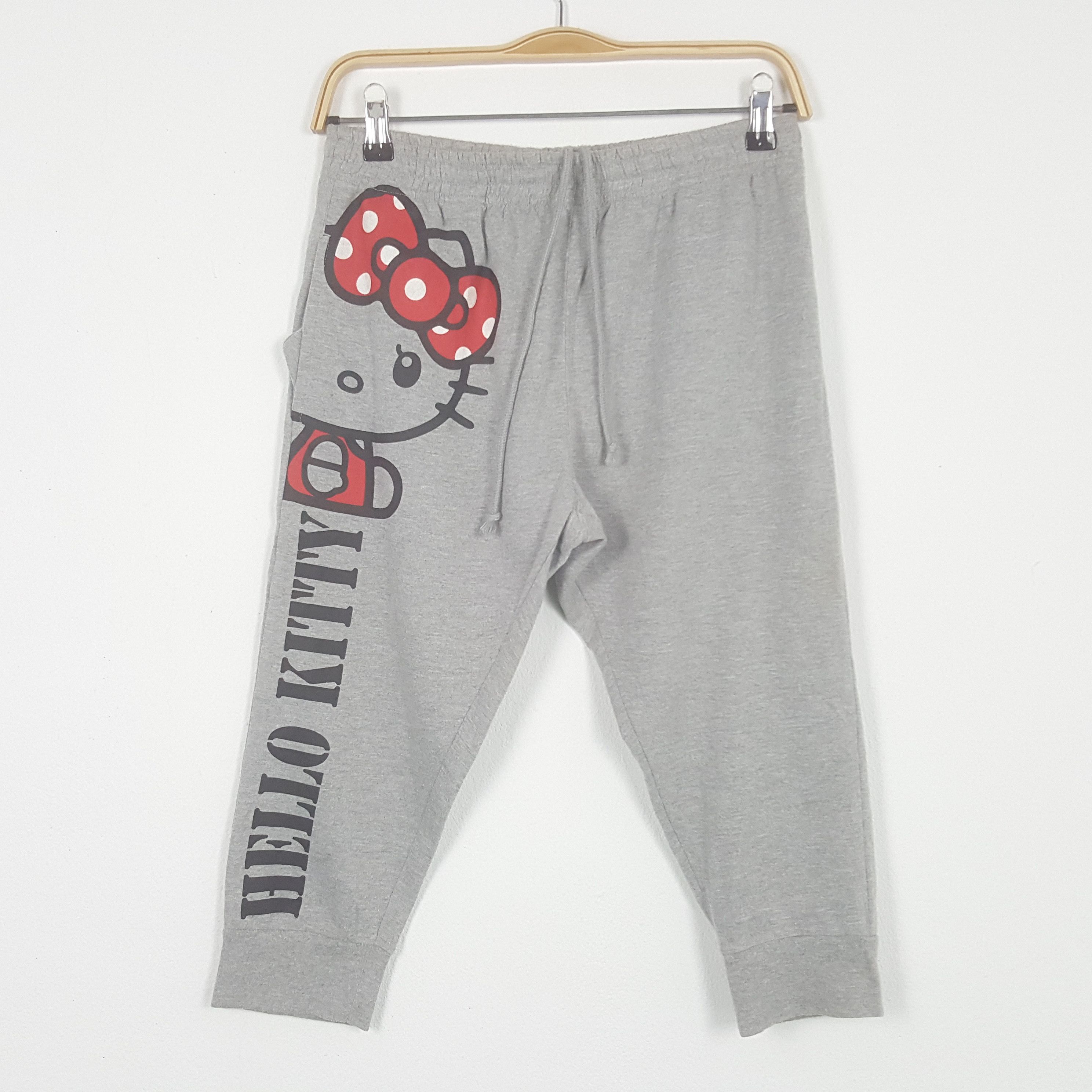 image of Cartoon Network x Vintage Hello Kitty Sweatpants in Grey, Women's (Size 27)