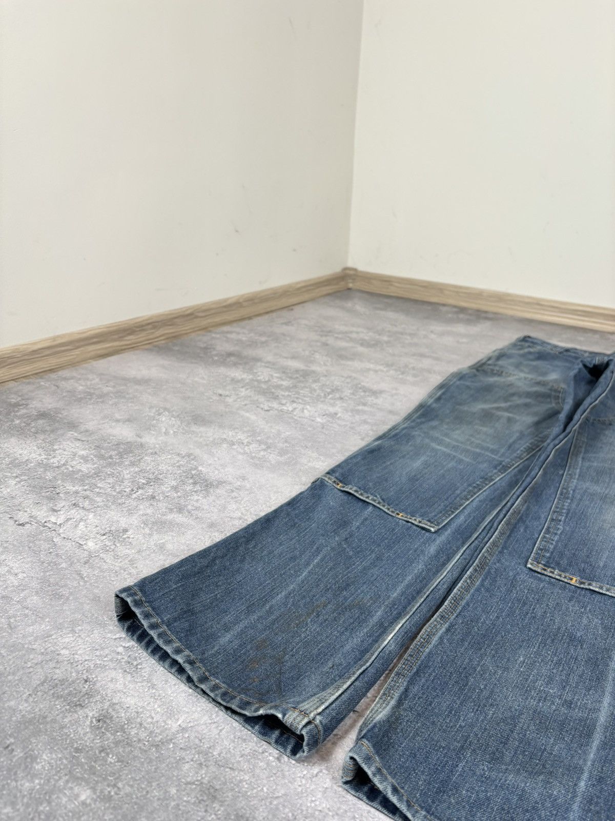 Carhartt Carhartt Men’s Double Knee Denim Jeans Relaxed Fit Blue Size US 34 / EU 50 - 4 Thumbnail
