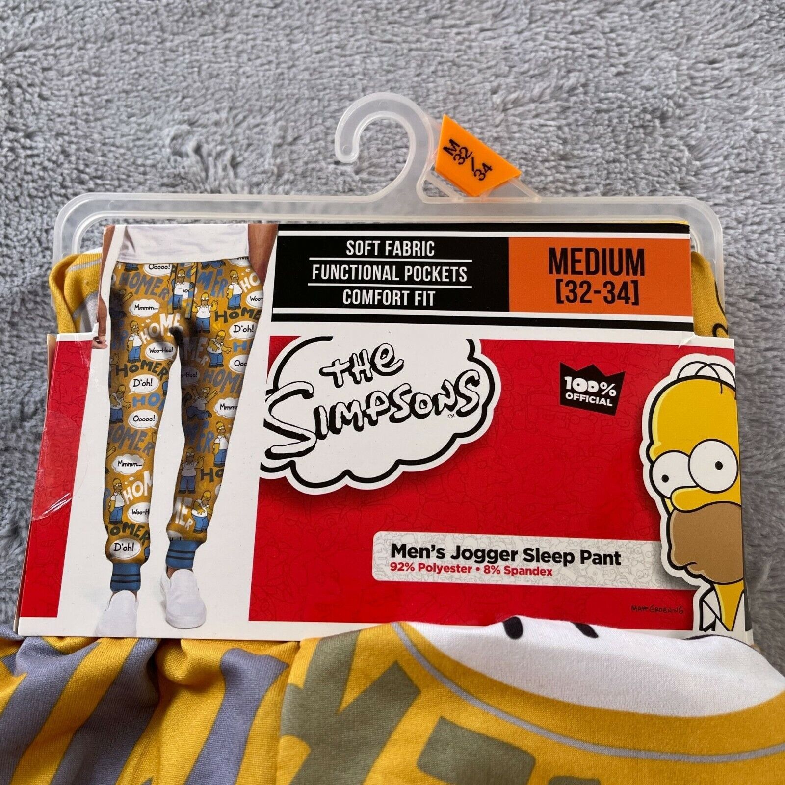 The Simpsons The Simpsons Jogger Pajama Sleep Pants Yellow Soft Mens M Size US 32 / EU 48 - 2 Thumbnail