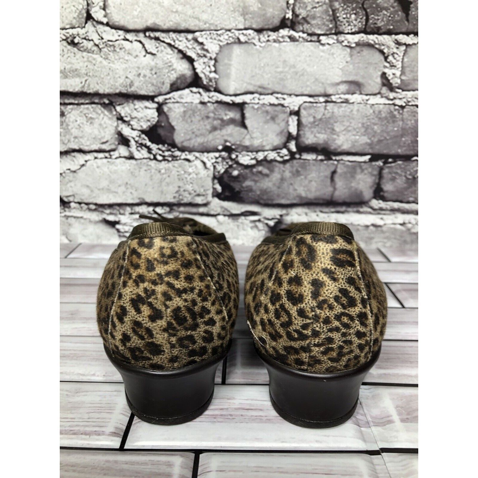 Other Munro American Leopard Print Synthetic Fabric Wedge Shoes Wo Size US 8 / IT 38 - 3 Thumbnail