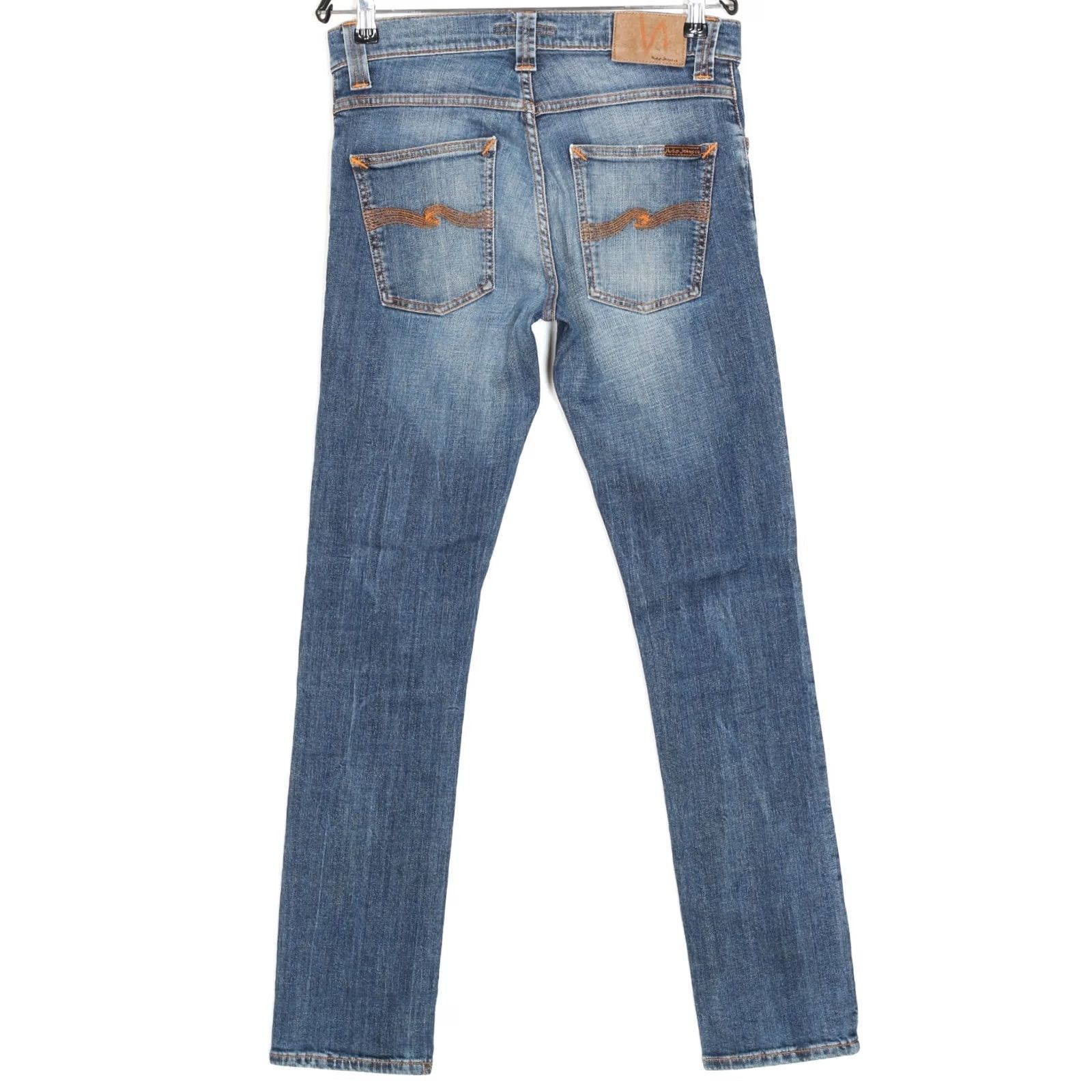 Nudie Jeans NUDIE JEANS GRIM TIM Jeans Men Slim Straight Stretch W30 L32 Blue 5-Pocket Denim 30/32 Medium Rise 10-12in Adult Mens Size US 30 / EU 46 - 2 Thumbnail