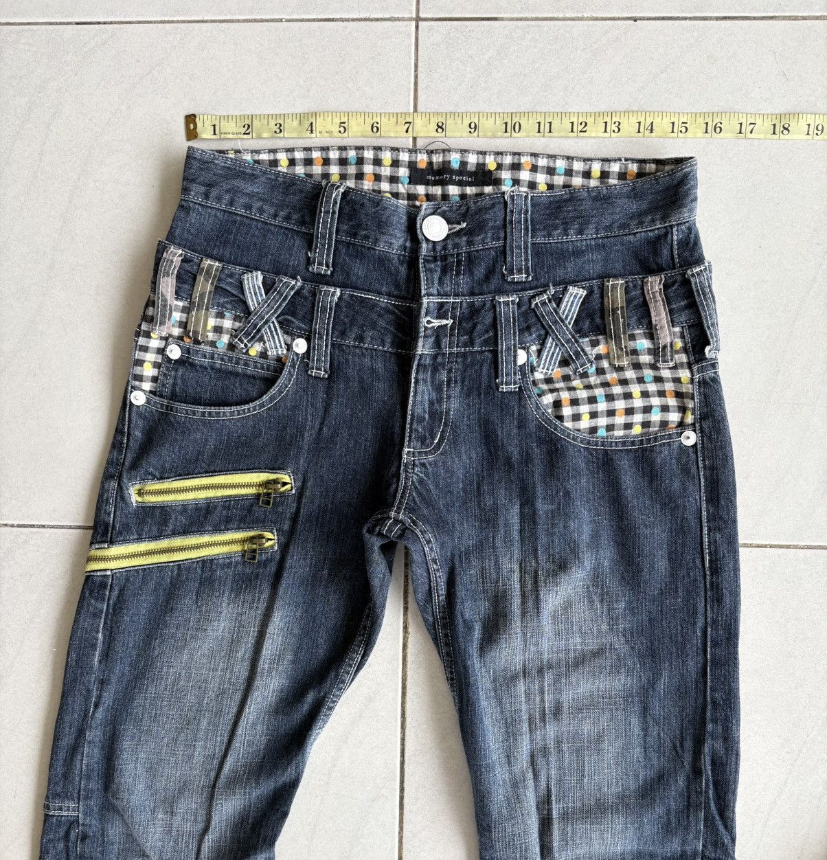 Other Japanese Streetwear Double Waist Jeans Distressed Denim Size US 31 - 3 Thumbnail