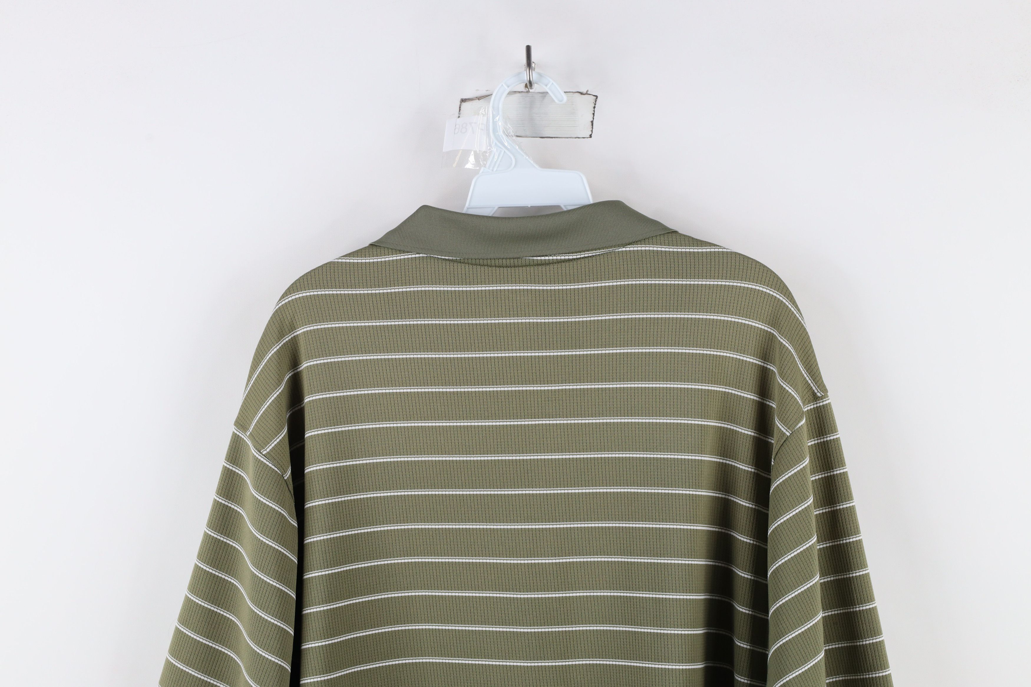 Nike × Vintage Vintage Nike Scott Mini Swoosh Striped Golf Polo Shirt Size US XL / EU 56 / 4 - 13 Thumbnail