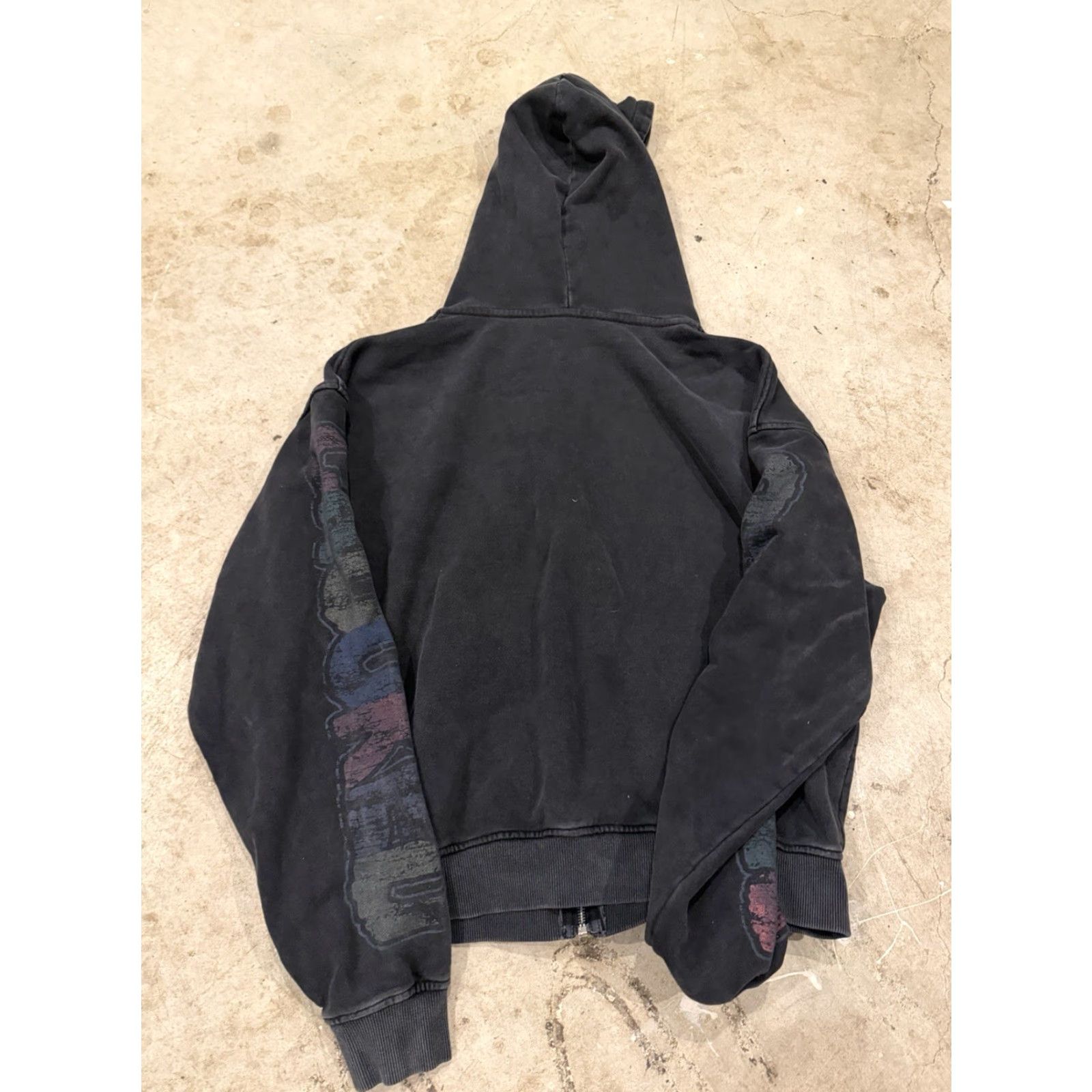 Vintage Crooked Studios Full Zip Hoodie Jacket Cropped Mens S/M Faded Black Street wear Mens S/M Crooked Studios Hoodie Black Street wear Size US S / EU 44-46 / 1 - 2 Thumbnail