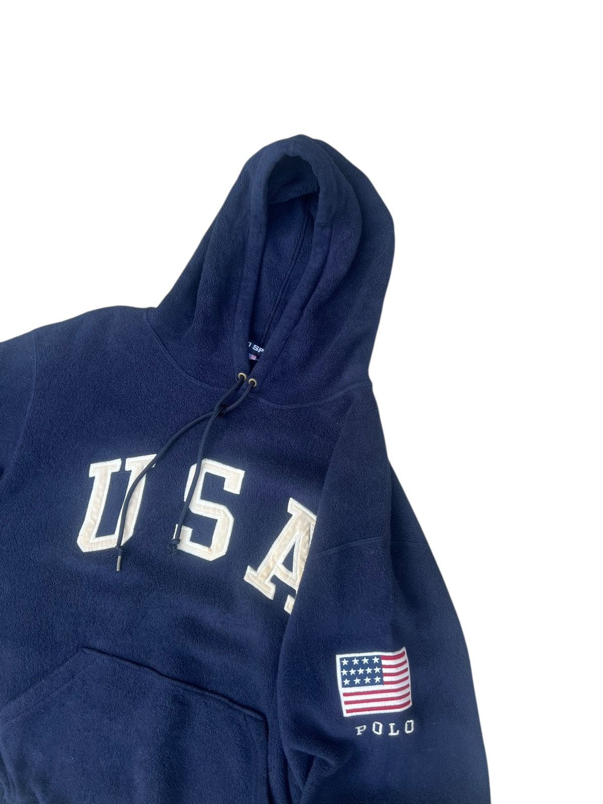 Ralph Lauren 90s Polo Sport RL Spell Out Navy Blue Hoodies Sweater Size US L / EU 52-54 / 3 - 4 Thumbnail