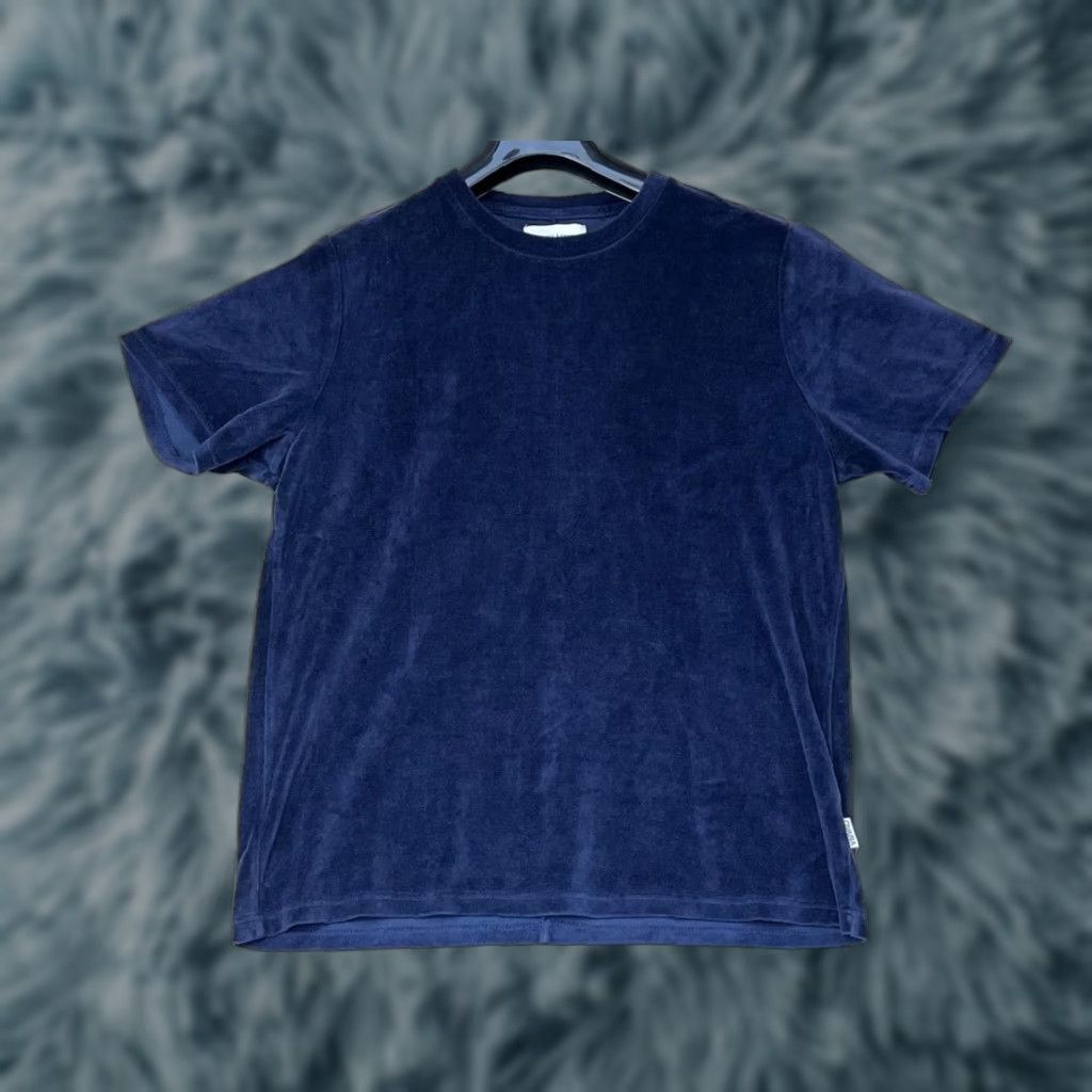 Velvet Ovadia & Sons Navy Velvet Crew Neck Short Sleeve Shirt M Men Blue Velvet Classic Stretch Size M Size US M / EU 48-50 / 2 - 1 Thumbnail