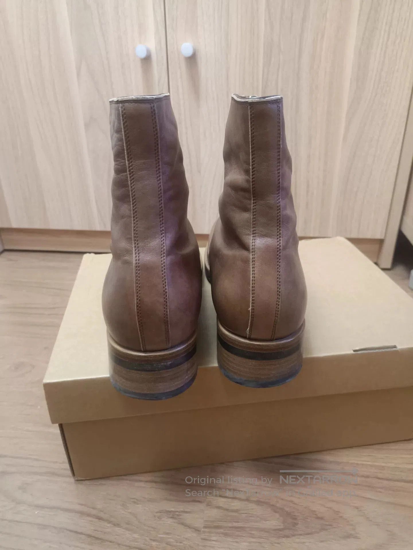 Other Natural Cowhide Patina Zip Boots. Size US 9.5 / EU 42-43 - 5 Thumbnail