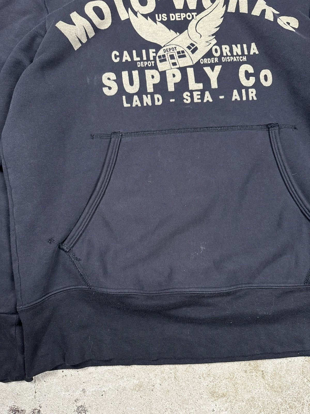 Johnson Motors × Vintage Vintage Johnson Motors Moto Works Navy Hoodie Logo Size US M / EU 48-50 / 2 - 4 Thumbnail