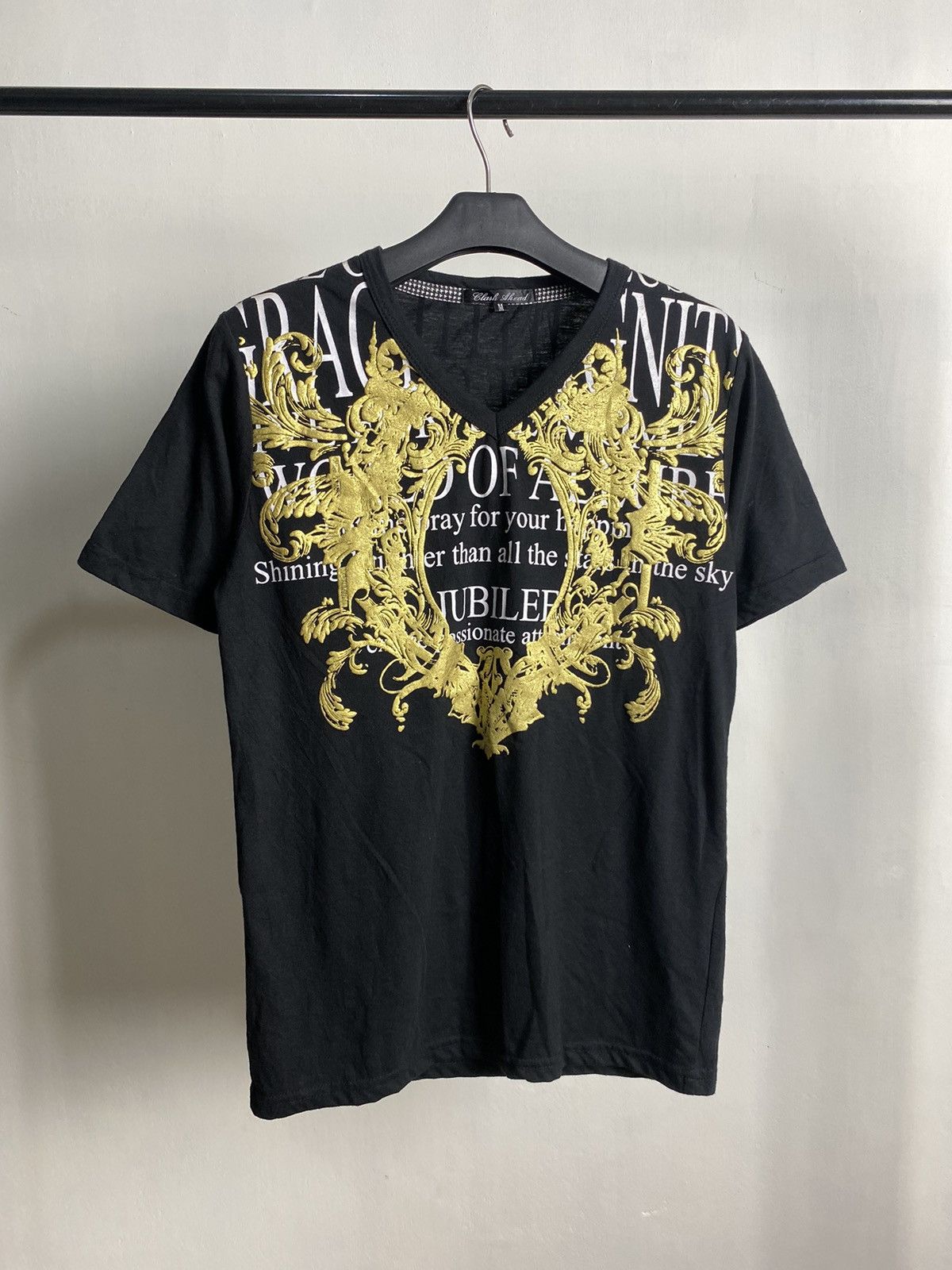 image of Hysteric Glamour x If Six Was Nine Clash Ahead Jpn Poem Art Tshirt in Black, Men's (Size Medium)