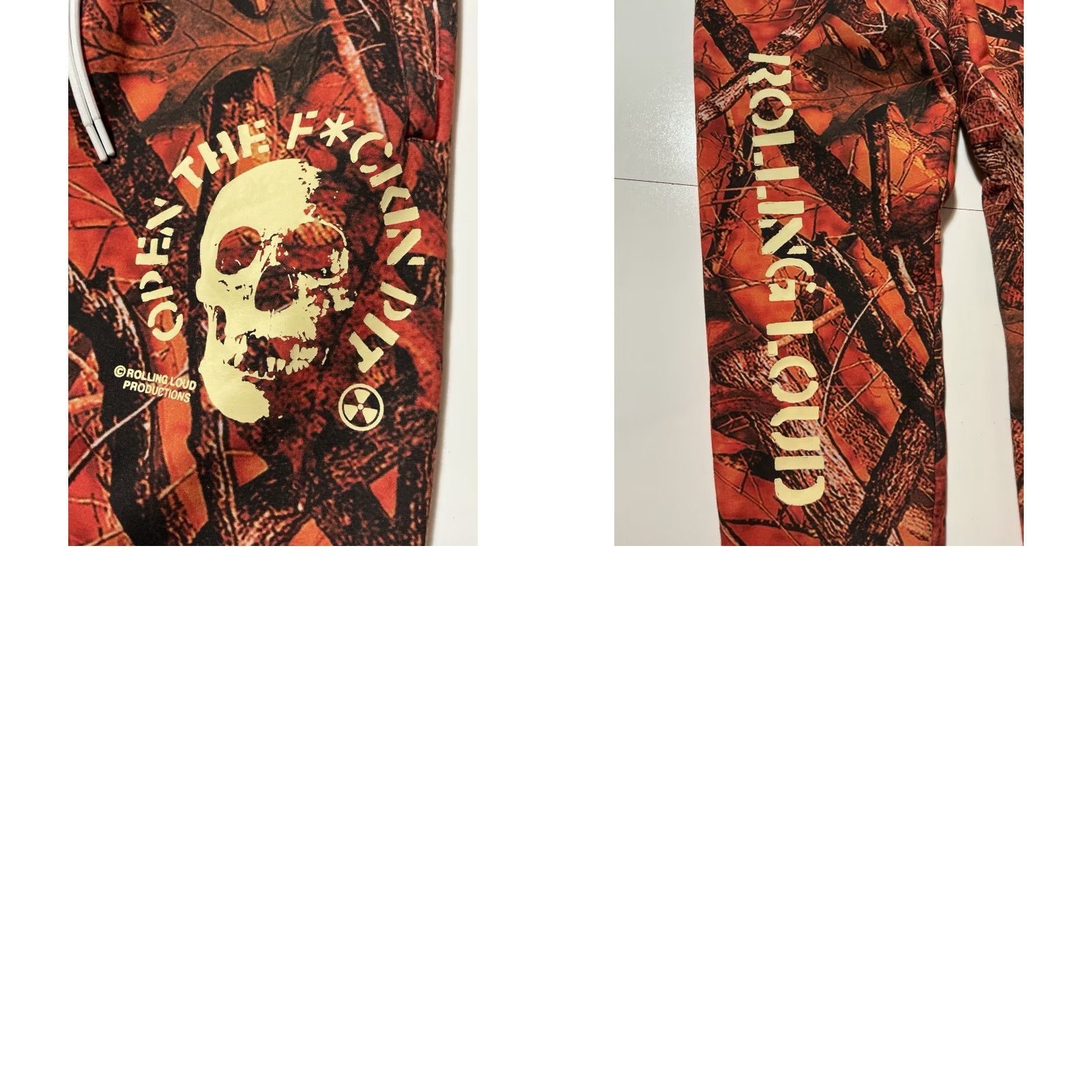 Vintage VINTAGE Rolling Loud Open The Pit OG Skull Orange Camouflage Camo Jogger Sweatpants L Mens Size US 33 - 8 Thumbnail