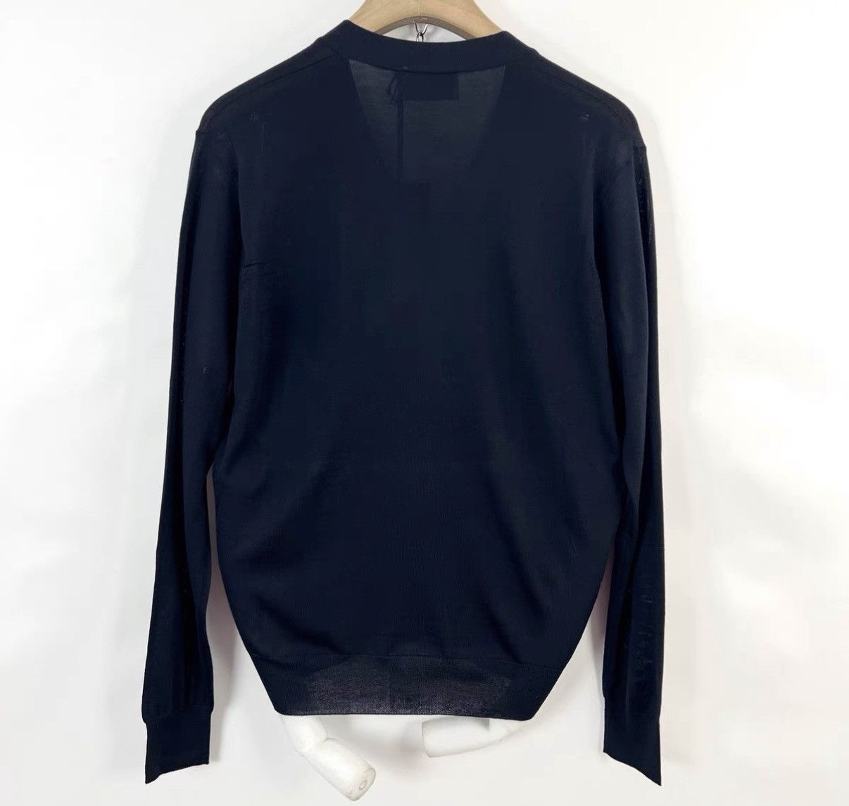 Prada PRADA Navy Blue Thin Knit Cardigan K12 Size US XS / EU 42 / 0 - 2 Thumbnail