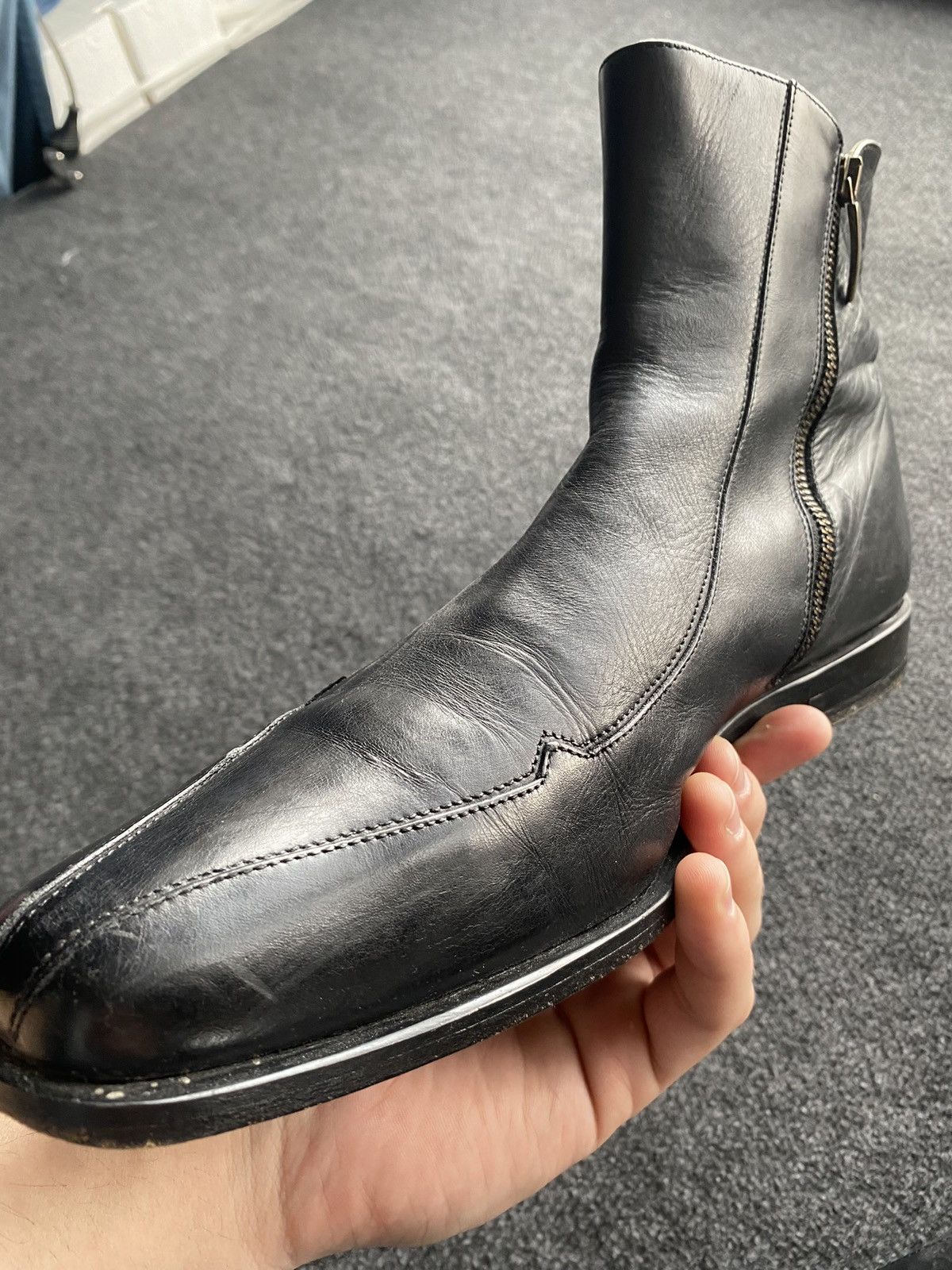 Oliver Sweeney 🔥Opium Oliver Sweeney Swanley Black leather boots 11 Size US 11 / EU 44 - 24 Thumbnail