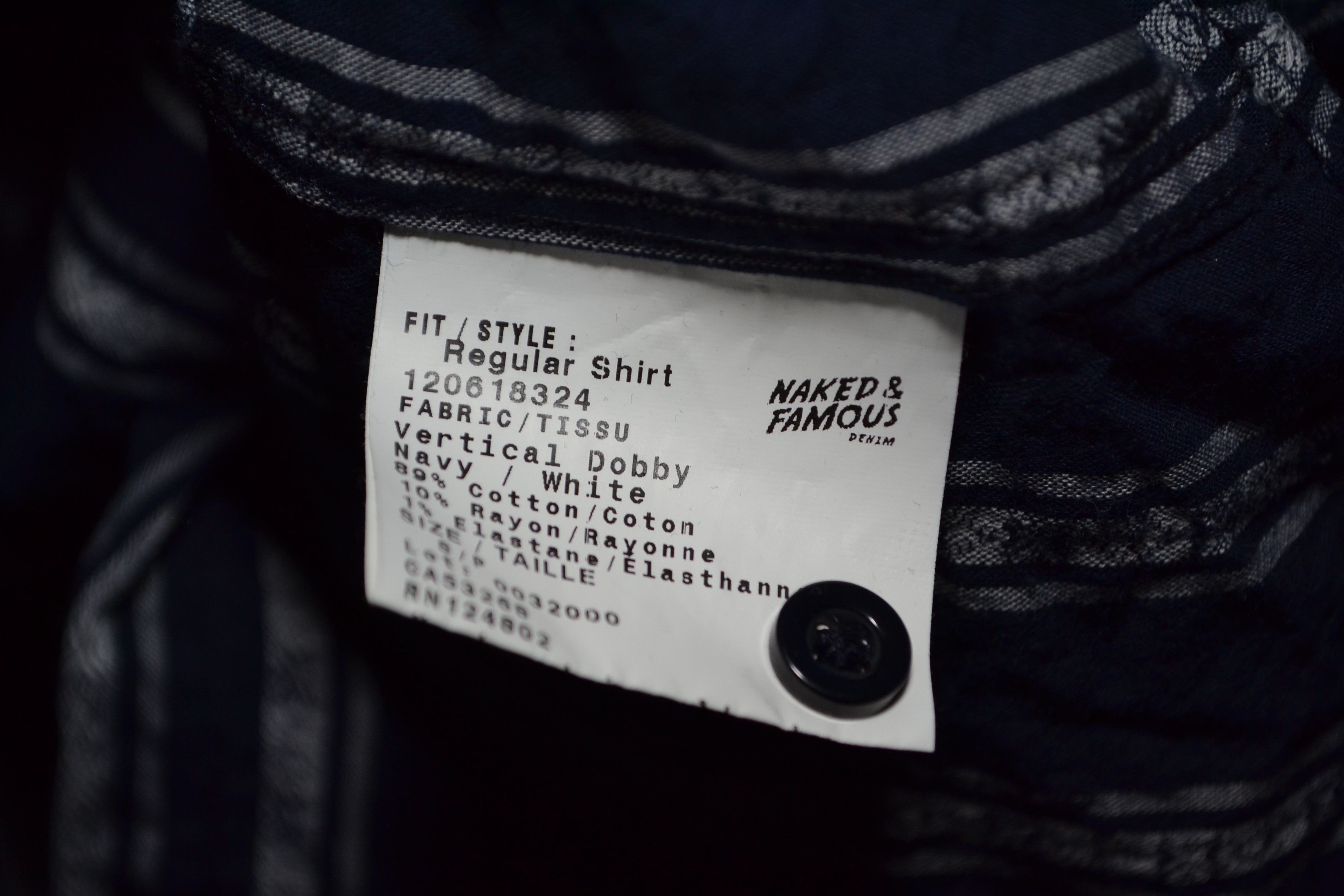 Naked & Famous Naked & Famous Vertical Dobby Shirt S Size US S / EU 44-46 / 1 - 5 Thumbnail