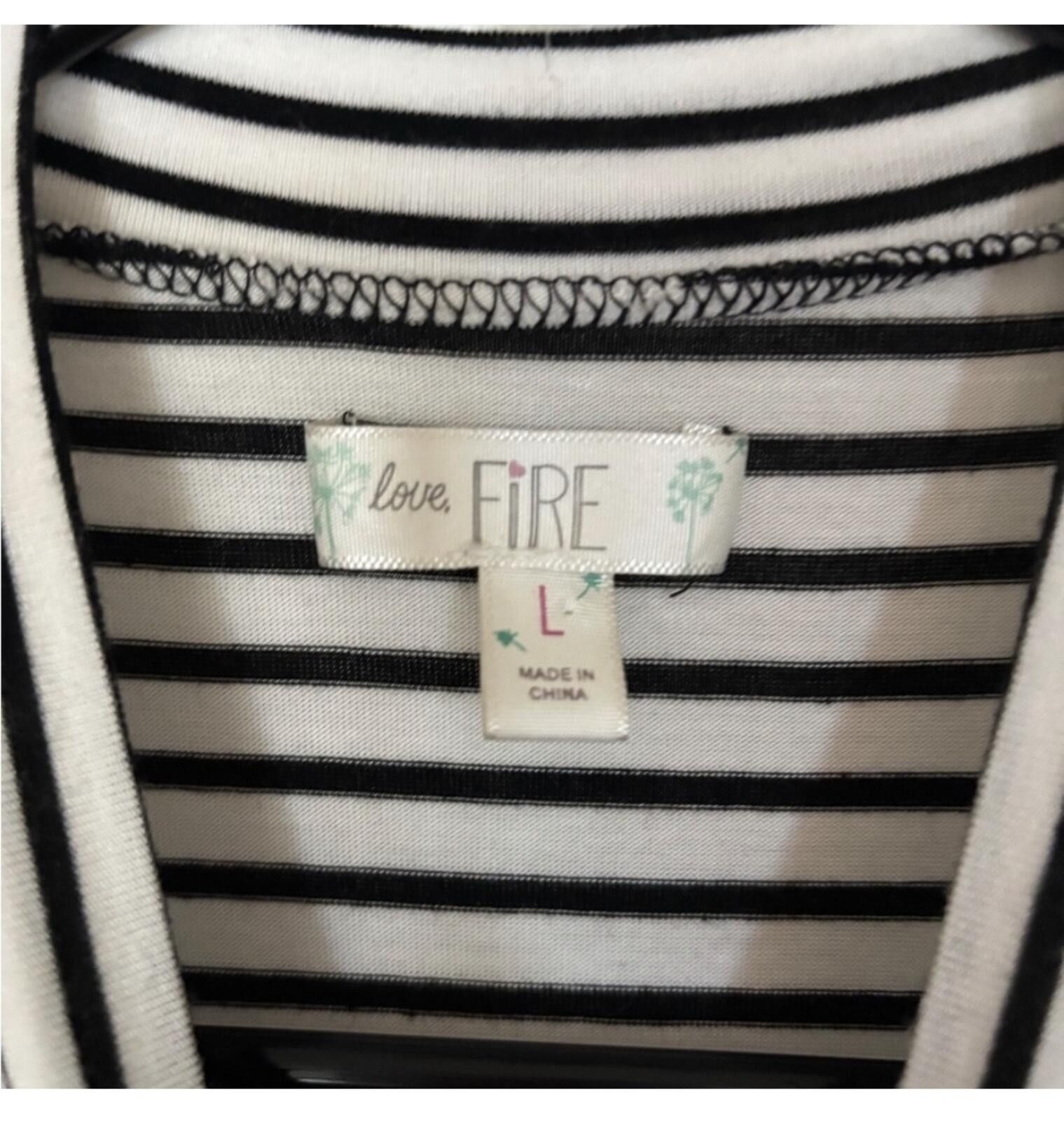 Other (LOVE, FIRE) Striped Black and White Sleeveless Maxi Dress Size L / US 10 / IT 46 - 2 Thumbnail