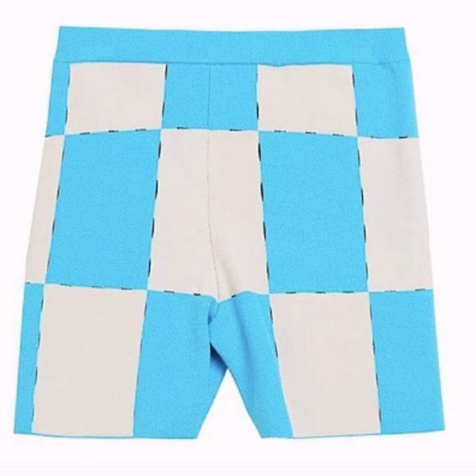 Jacquemus Jacquemus Le Shorts Gelato checked shorts azure size 8 Size 28" / US 6 / IT 42 - 1 Thumbnail