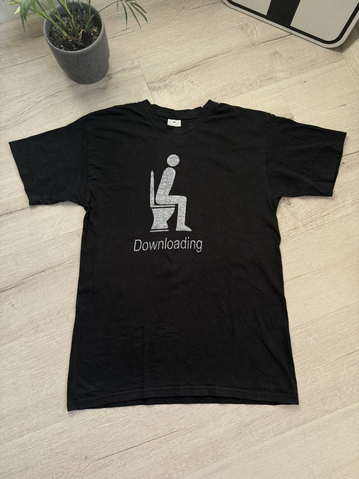 Other Vintage Y2k 2000’s Downloading Toilet Faded Funny T-Shirt Size US M / EU 48-50 / 2 - 4 Thumbnail