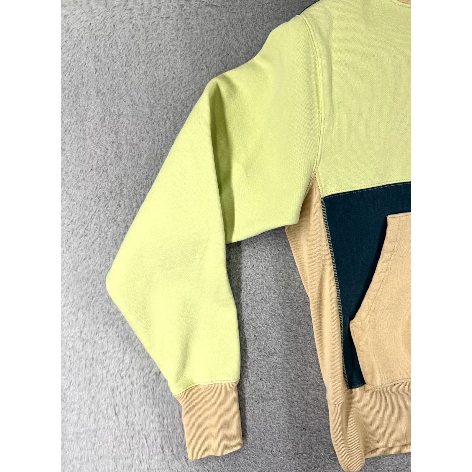 Champion Champion Reverse Weave Hoodie Colorblock Beige XS Adult Mens Long Sleeve Pullover Reversible Logo Weave Fashion Sweatshirt Size US XS / EU 42 / 0 - 6 Thumbnail