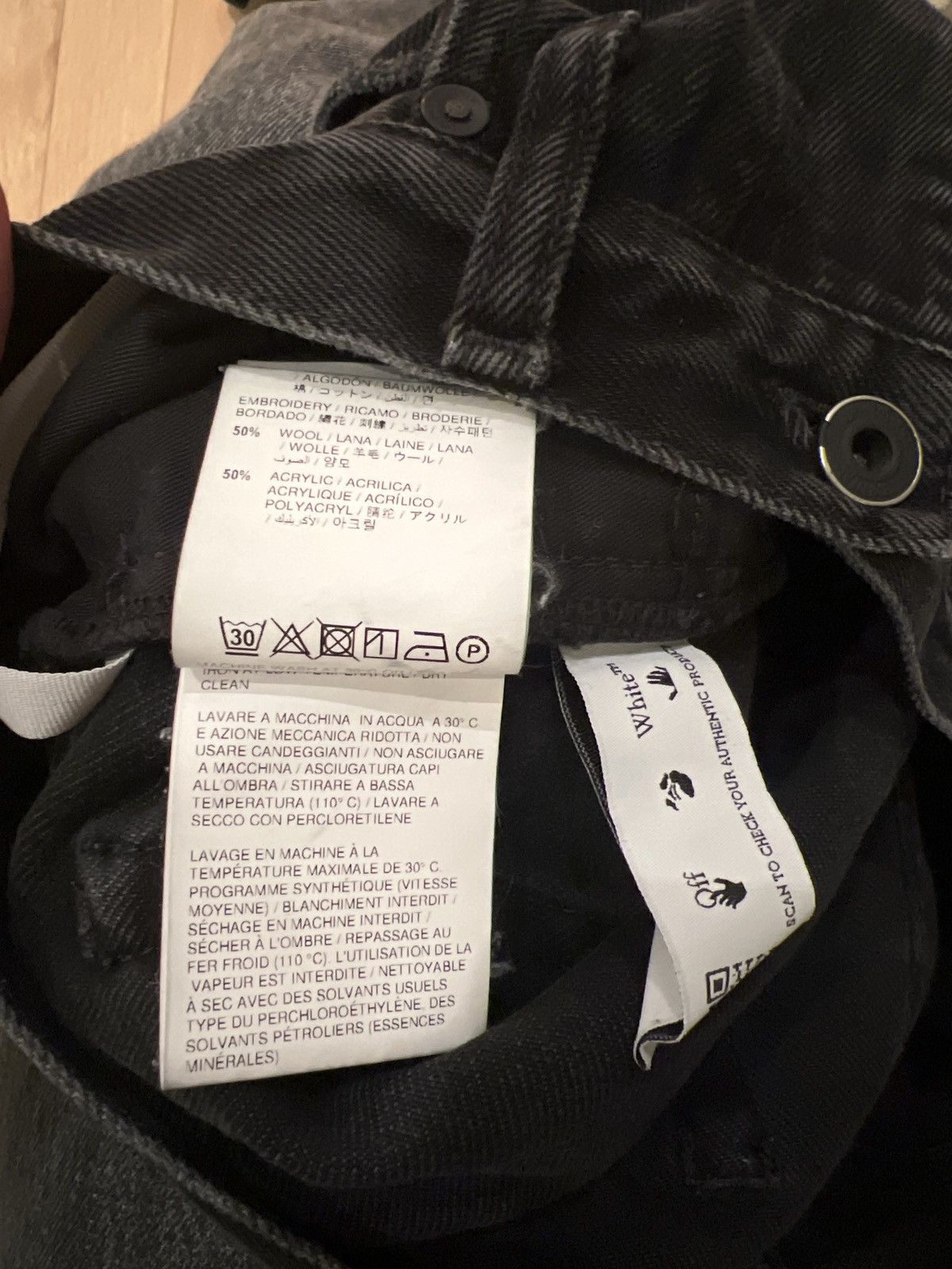 Off-White Black OFF-WHITE denims Size US 31 - 5 Thumbnail