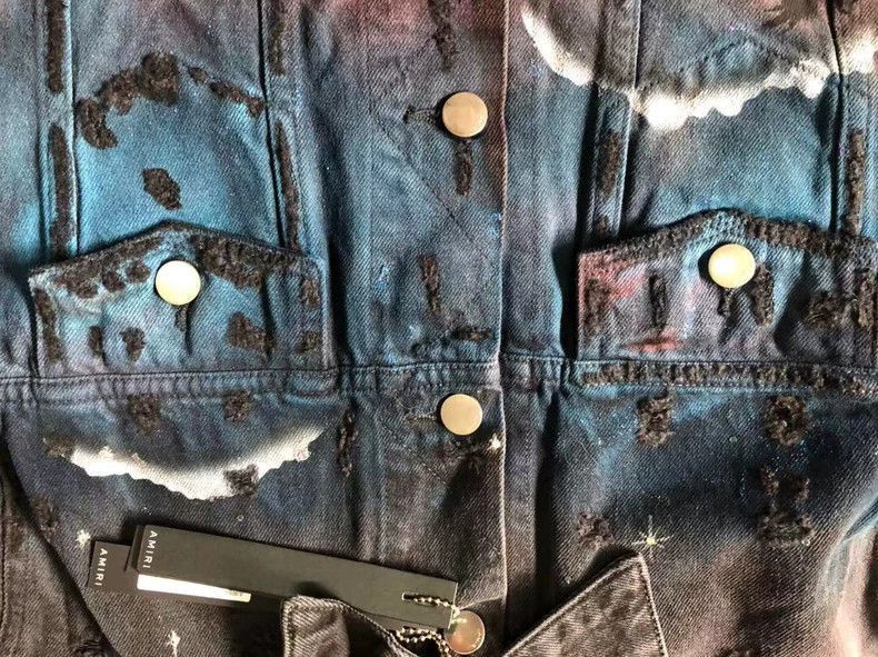 Amiri AMIRI night wolf starry sky destruction jacket-2506 Size US L / EU 52-54 / 3 - 6 Thumbnail