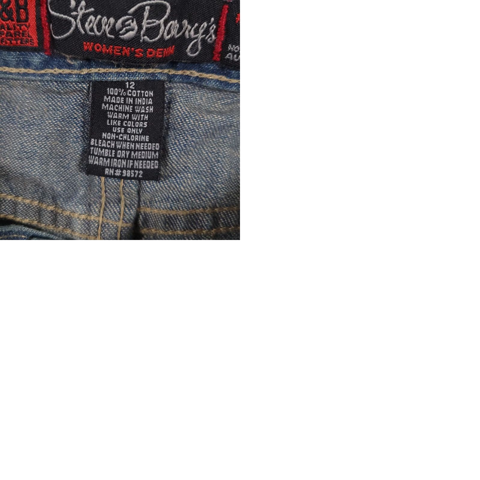 Vintage VINTAGE Steve & Barry's Cargo Jean Shorts Women 12 Denim Y2K Adjustable Waist Cargo Shorts 90s Recreational Womens Size 34" / US 12 / IT 48 - 9 Thumbnail