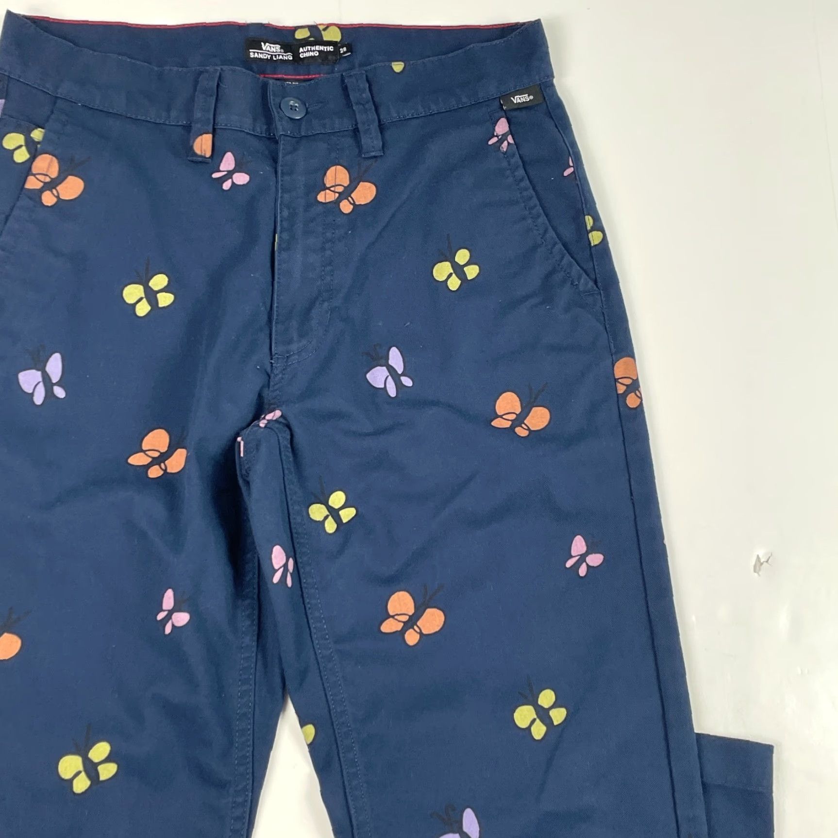Vans VANS Pants Womens 28 x 30 Blue Sandy Liang Chino Straight Leg Boys? Size 28" / US 6 / IT 42 - 3 Thumbnail