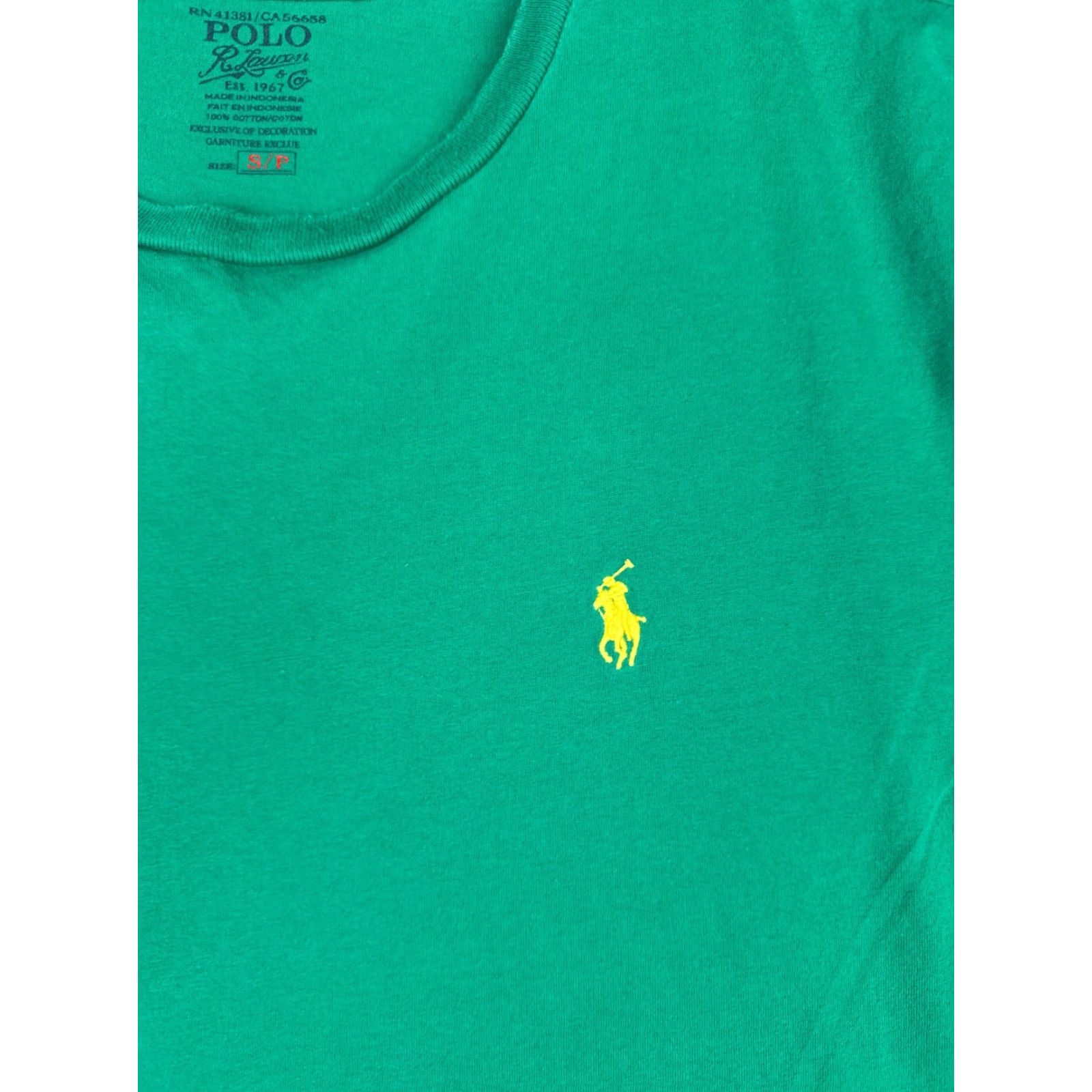 Ralph Lauren Polo Ralph Lauren Shirt Men Small Green Pony Crew Neck Short Sleeve Cotton Logo Embroidered Slim Fit Sports Classic Size US S / EU 44-46 / 1 - 6 Thumbnail
