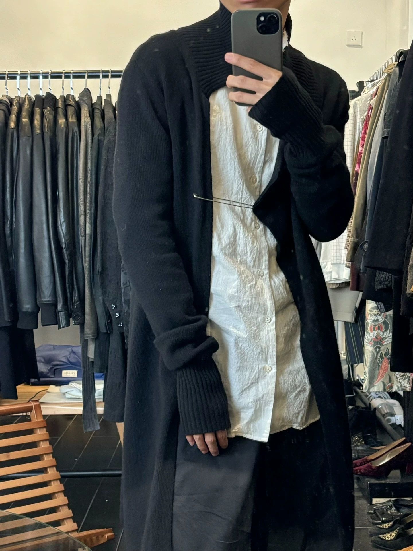 Ann Demeulemeester Ann Demeulemeester Paperclip Wool Coat Black 34 Oversized Size XXS / US 00 / IT 34 - 2 Thumbnail
