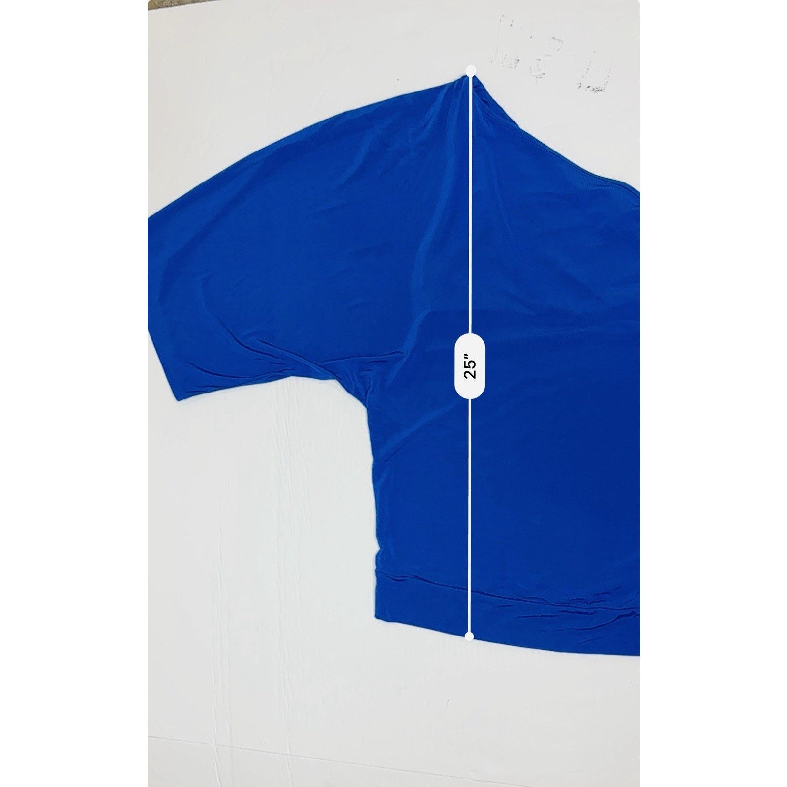 Guess Guess One Shoulder Sleeve Slinky Royal Blue Blouse MEDIUM Size M / US 6-8 / IT 42-44 - 6 Thumbnail
