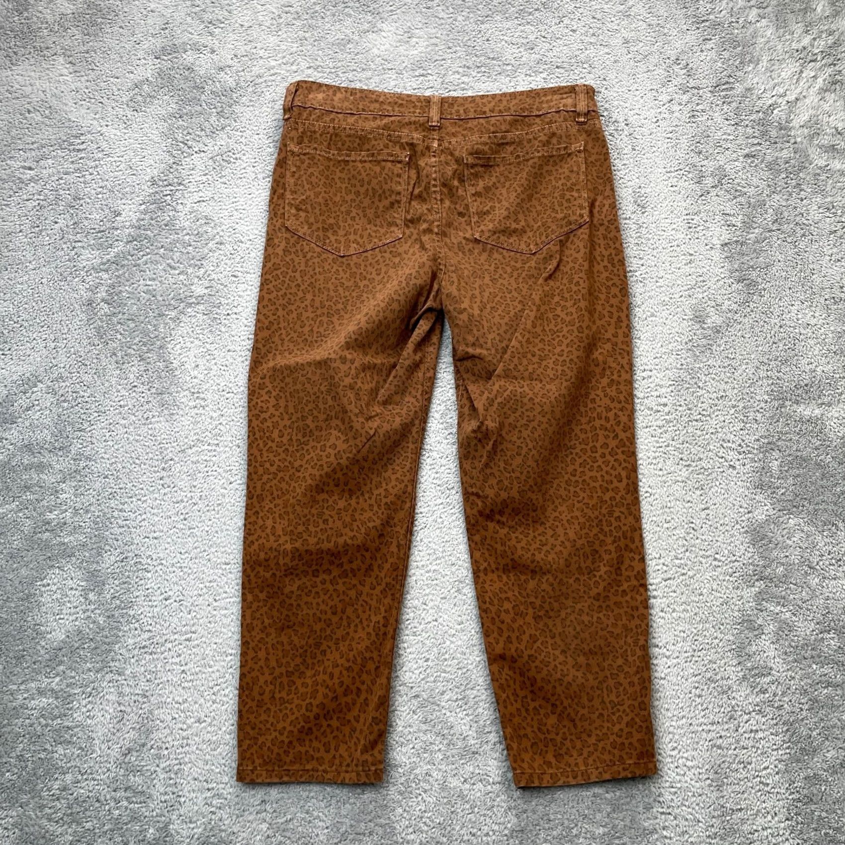 NYDJ NYDJ Womens 6P Brown Ankle Straight Leg Leopard Print Denim Cotton Stretch Jeans Size 24" / US 00 / IT 34 - 2 Thumbnail