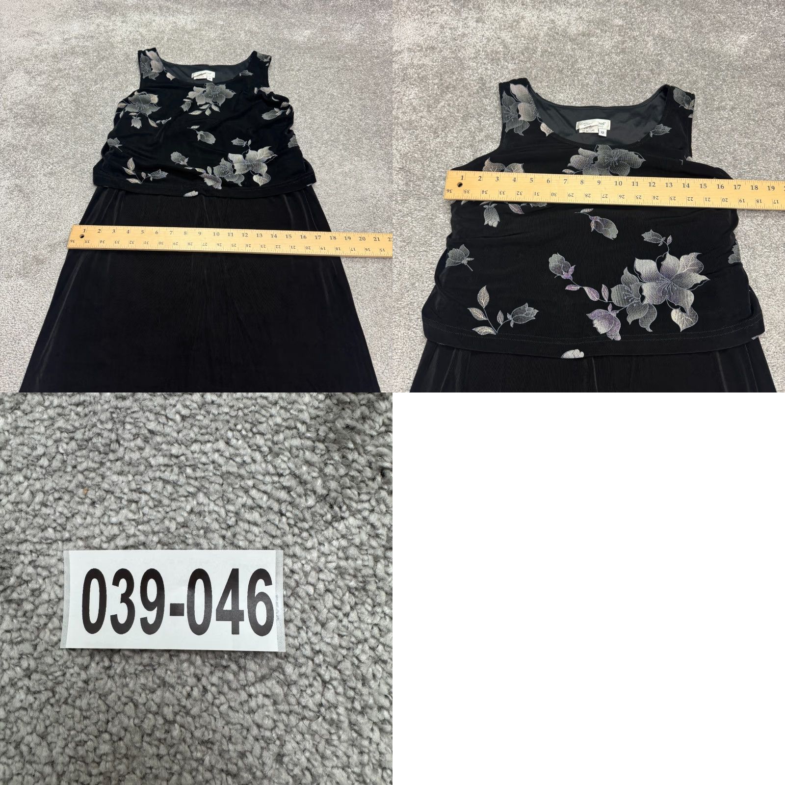 Coldwater Creek Coldwater Creek Velvet Maxi Dress Womens 12 Black Sleeveless Floral Overlay Boho Size XL / US 12-14 / IT 48-50 - 9 Thumbnail