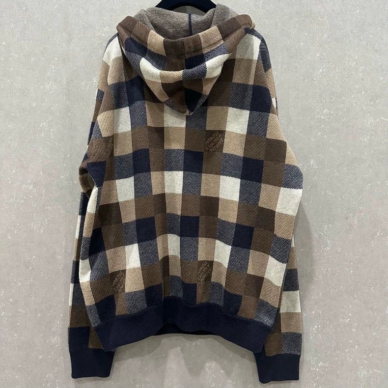 Louis Vuitton Louis Vuitton Checkerboard full logo hoodie Size US XL / EU 56 / 4 - 2 Thumbnail