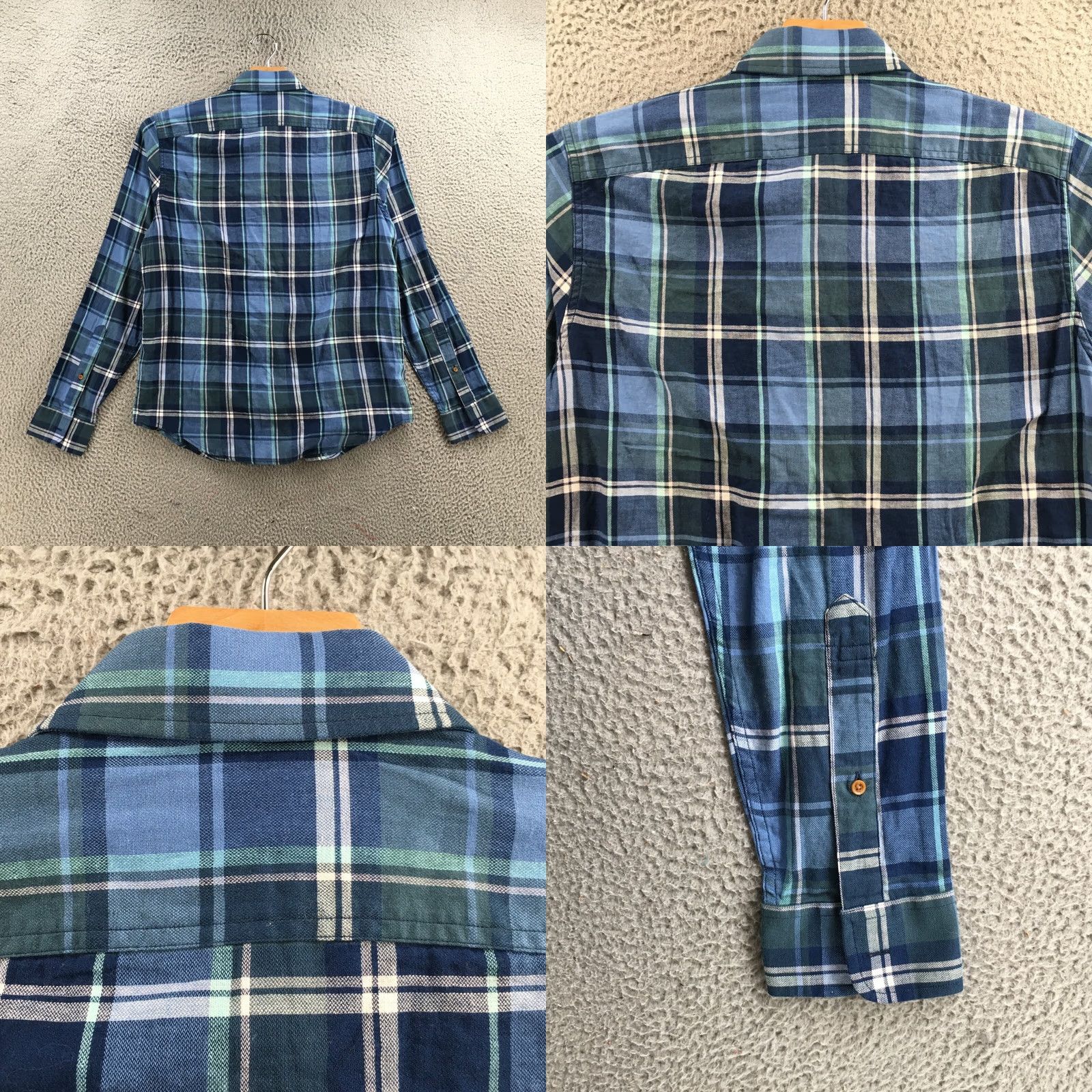 Abercrombie & Fitch Abercrombie & Fitch Button Down Shirt Mens XL Blue Plaid Long Sleeve Collared Size US XL / EU 56 / 4 - 8 Thumbnail